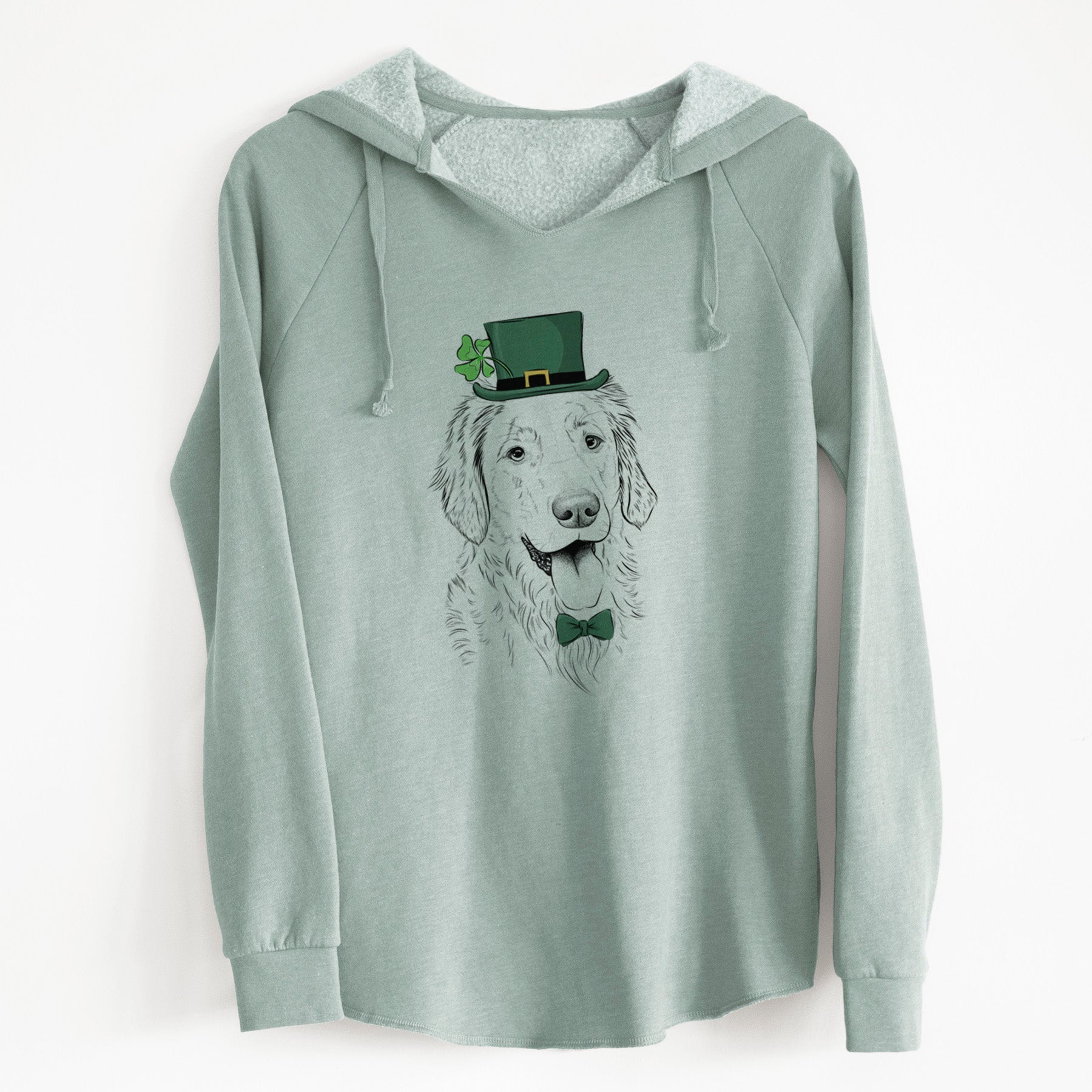 St. Patrick's Semba the Golden Retriever - Cali Wave Hooded Sweatshirt