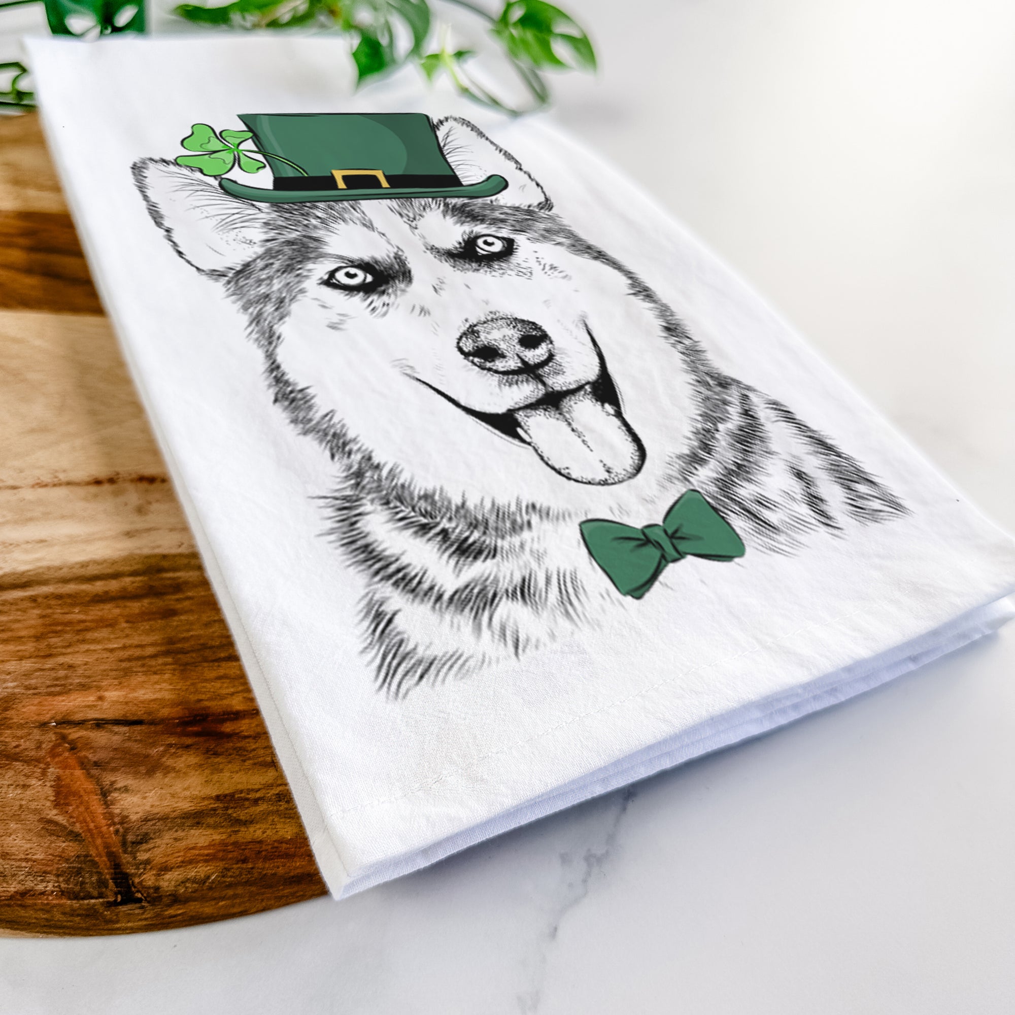 Sesi the Siberian Husky Tea Towel