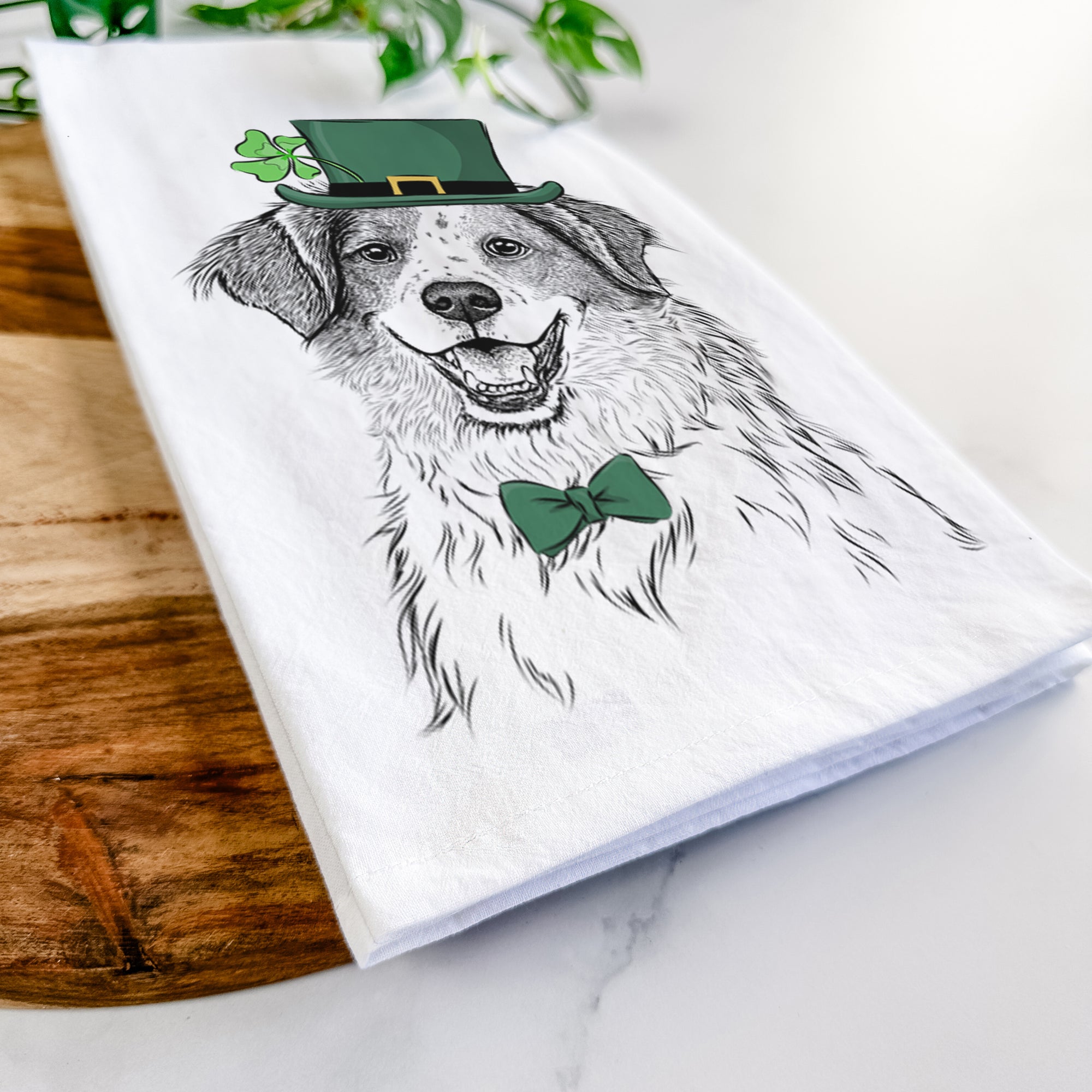 Sophie the Brittany Beagle Mix Tea Towel