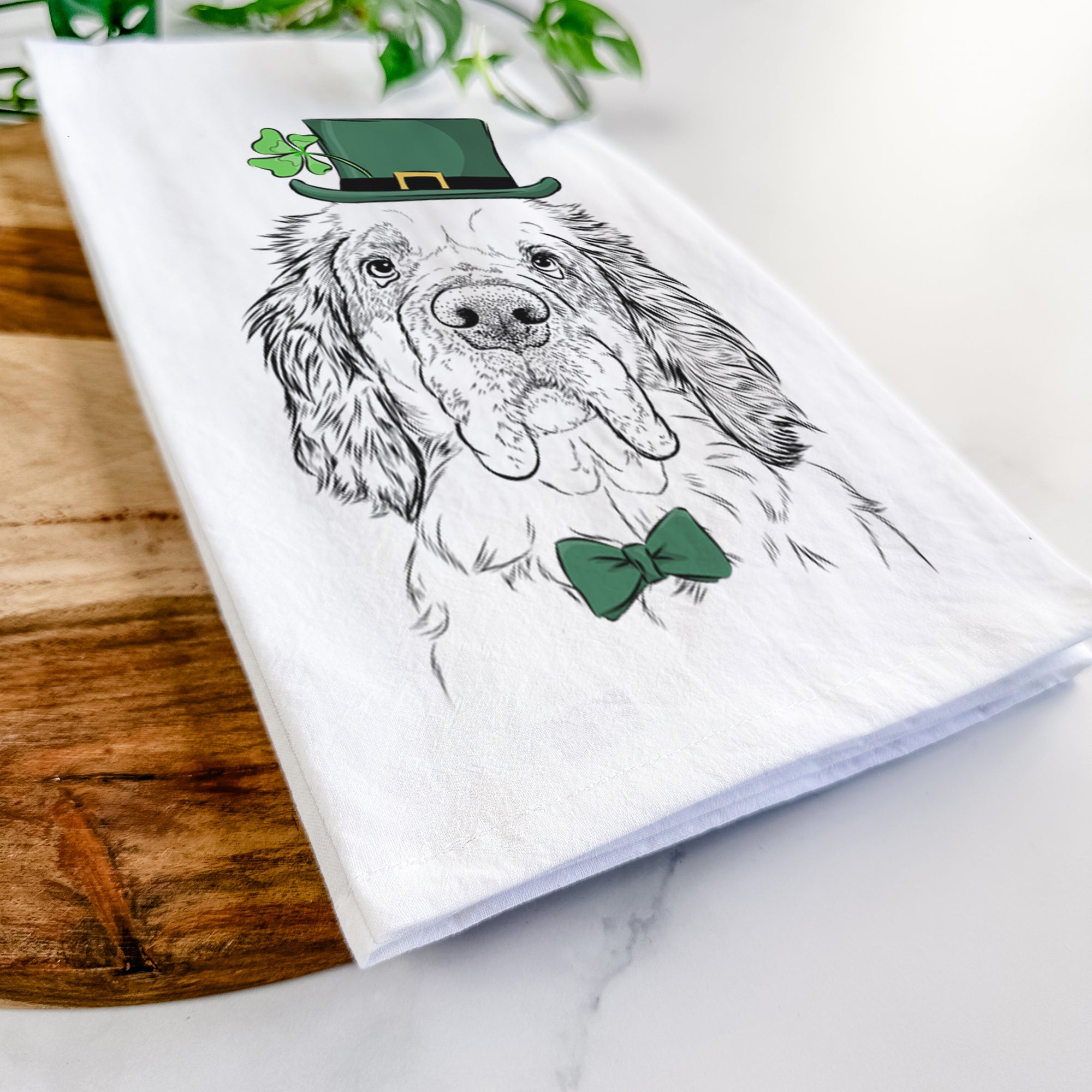 Sully the Clumber Spaniel Tea Towel