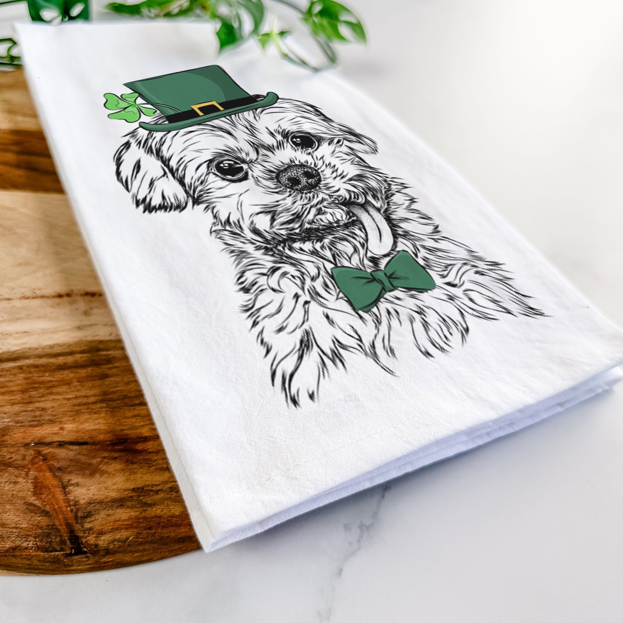 Tiny Titan the Shih Tzu Tea Towel