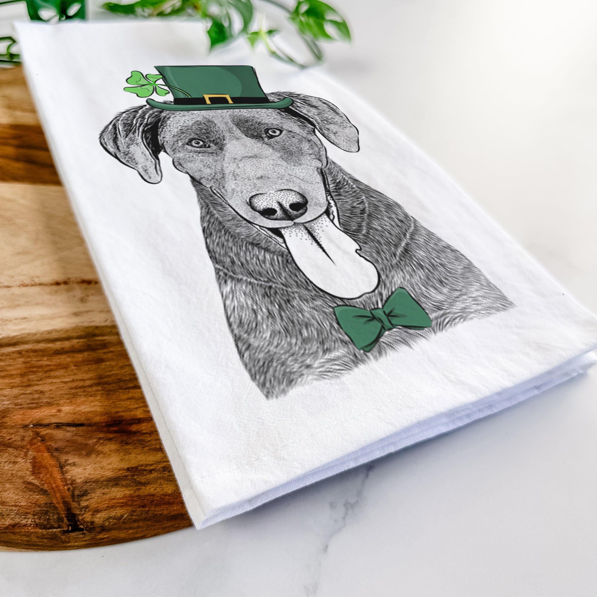 Tobes the Chocolate Lab Tea Towel