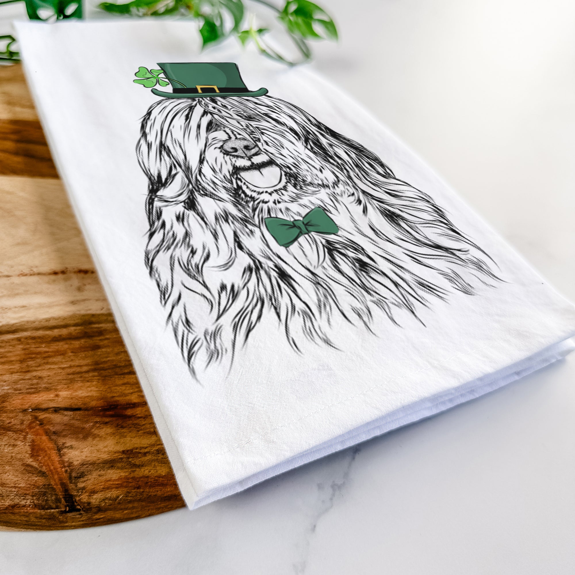 Trinket the Tibetan Terrier Tea Towel