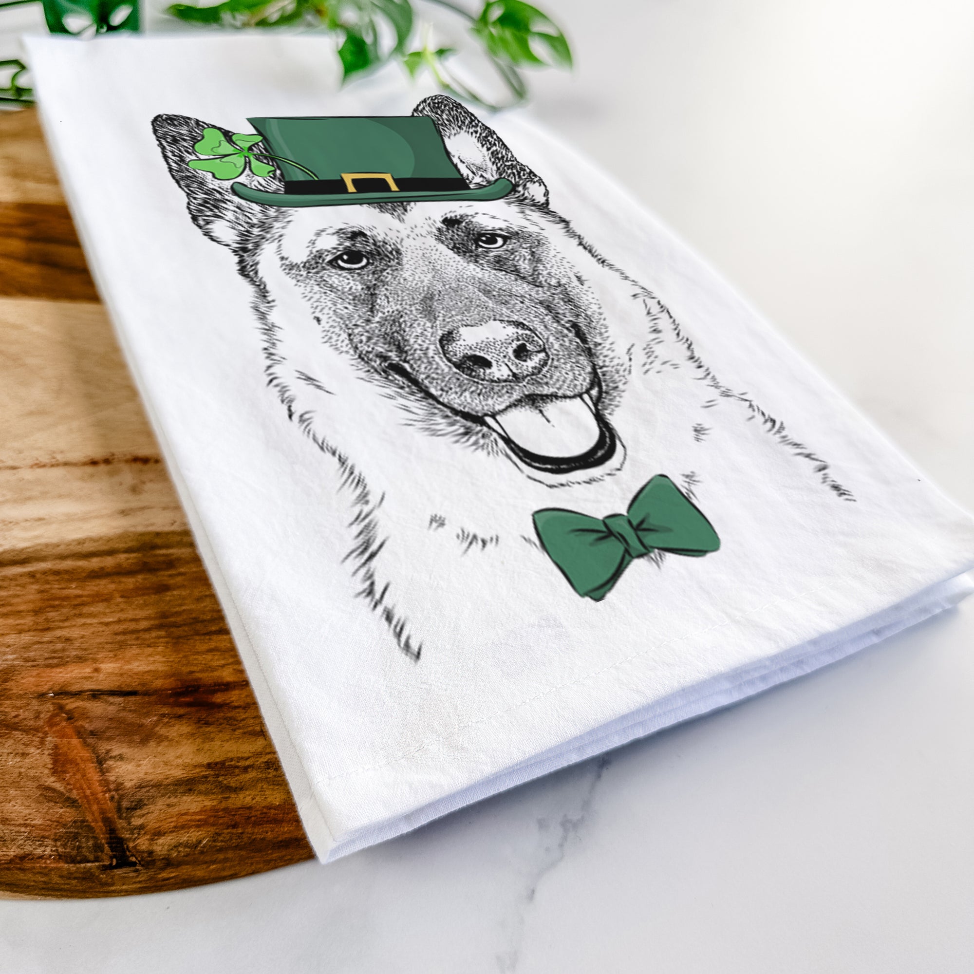 Trooper the German Shepherd Tea Towel