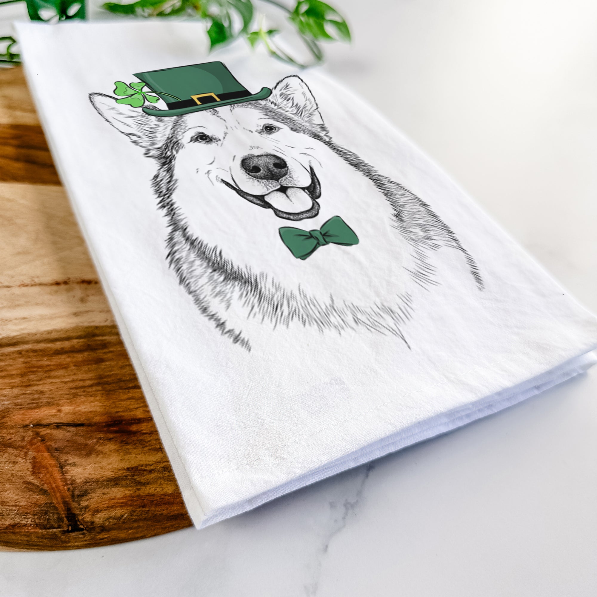 Vader the Alaskan Malamute Tea Towel