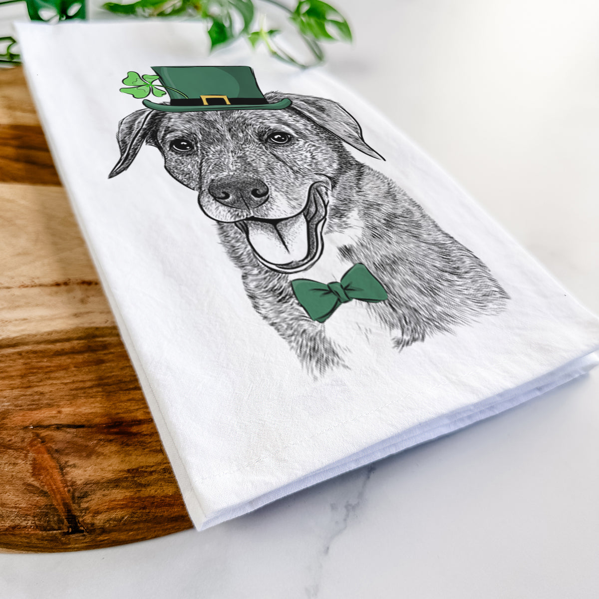 Wally the Mixed Breed Tea Towel