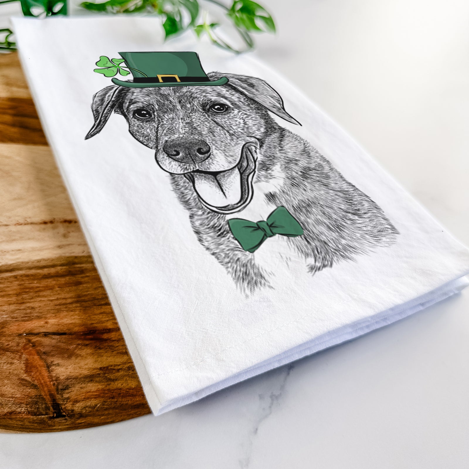 Wally the Mixed Breed Tea Towel