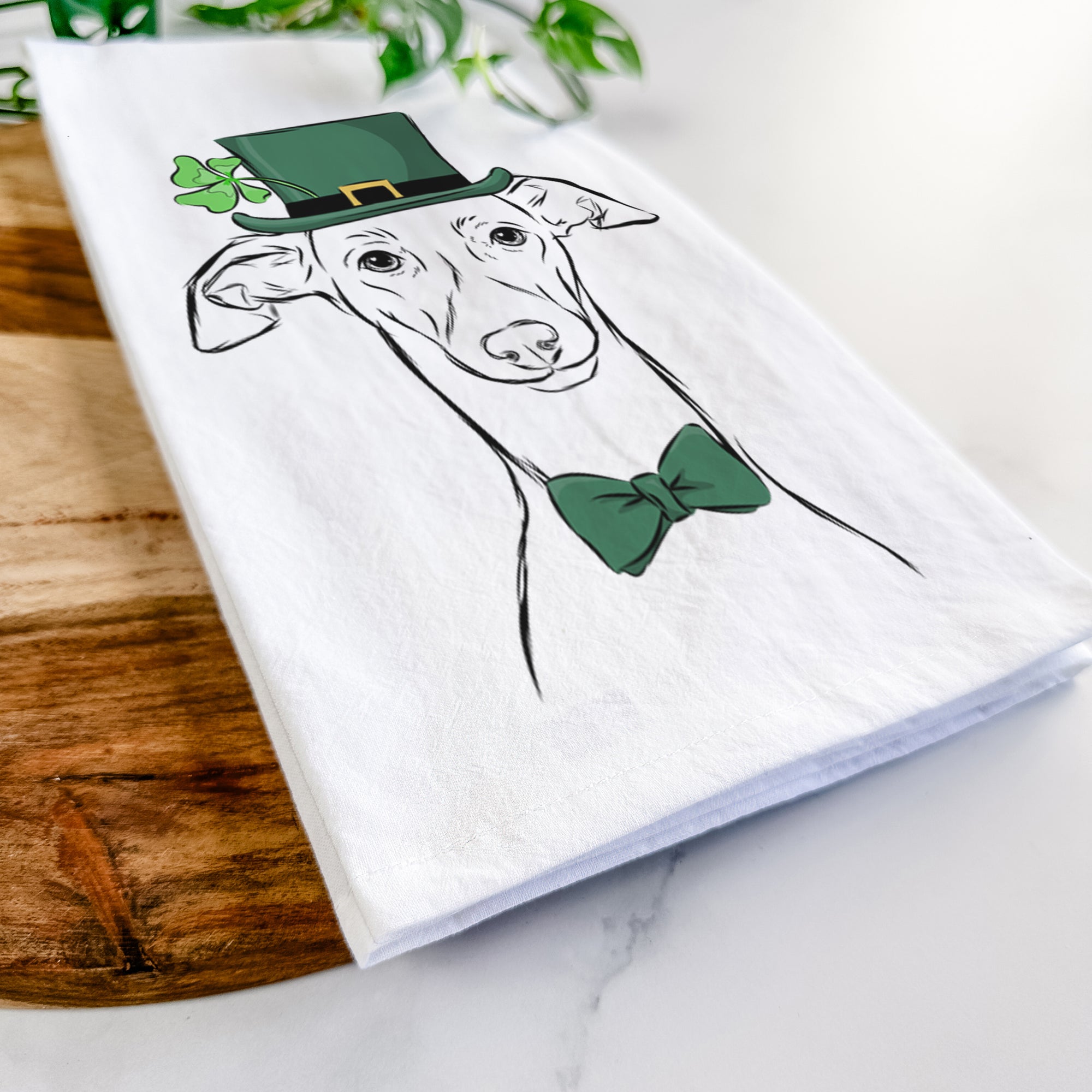 Ziggie the Italian Greyhound Tea Towel