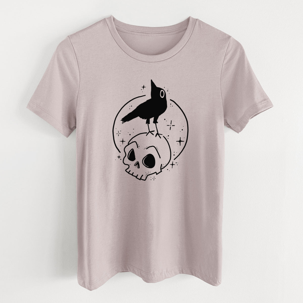 Skull Raven - Women's Lightweight Relaxed Fit 100% Cotton Crewneck