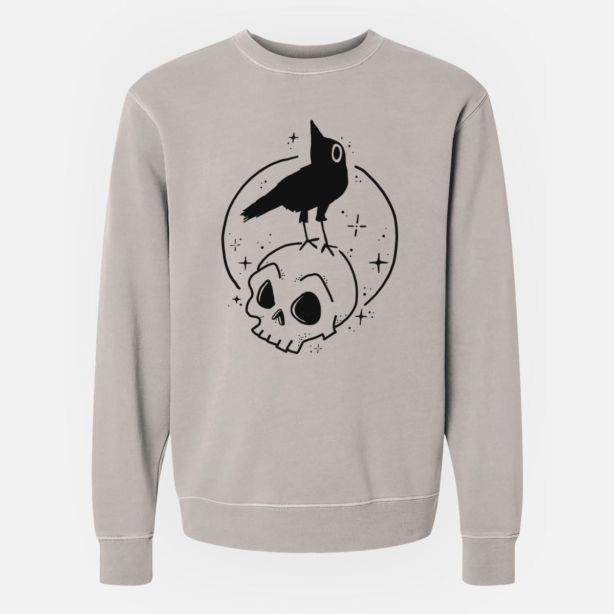 Skull Raven - Unisex Pigment Dyed Crew Sweatshirt