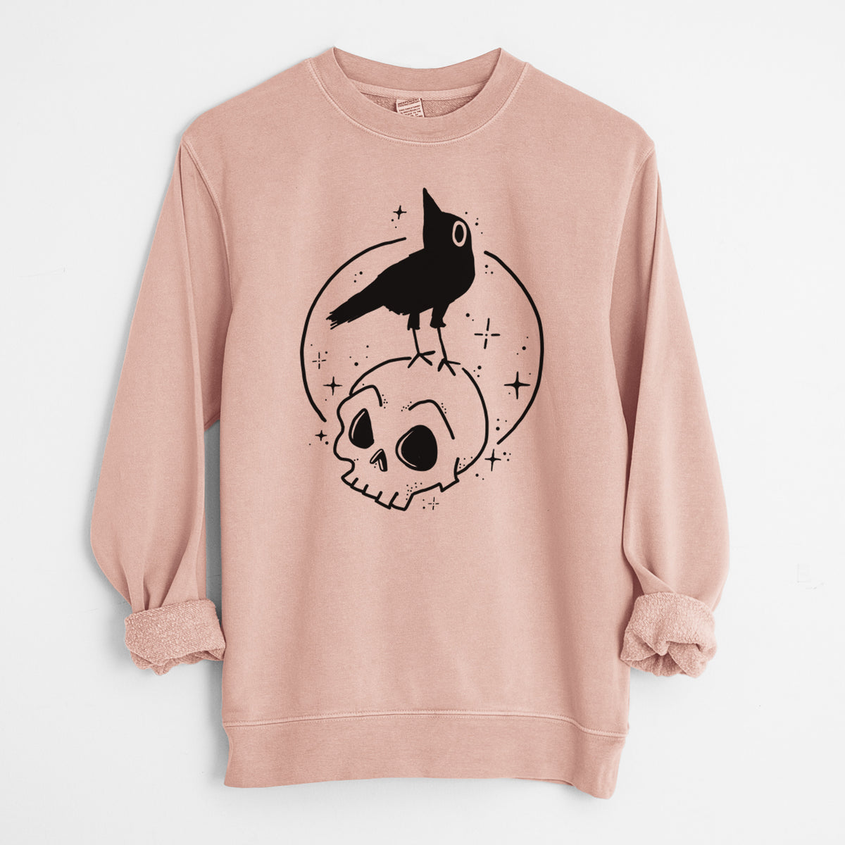 Skull Raven - Unisex Pigment Dyed Crew Sweatshirt