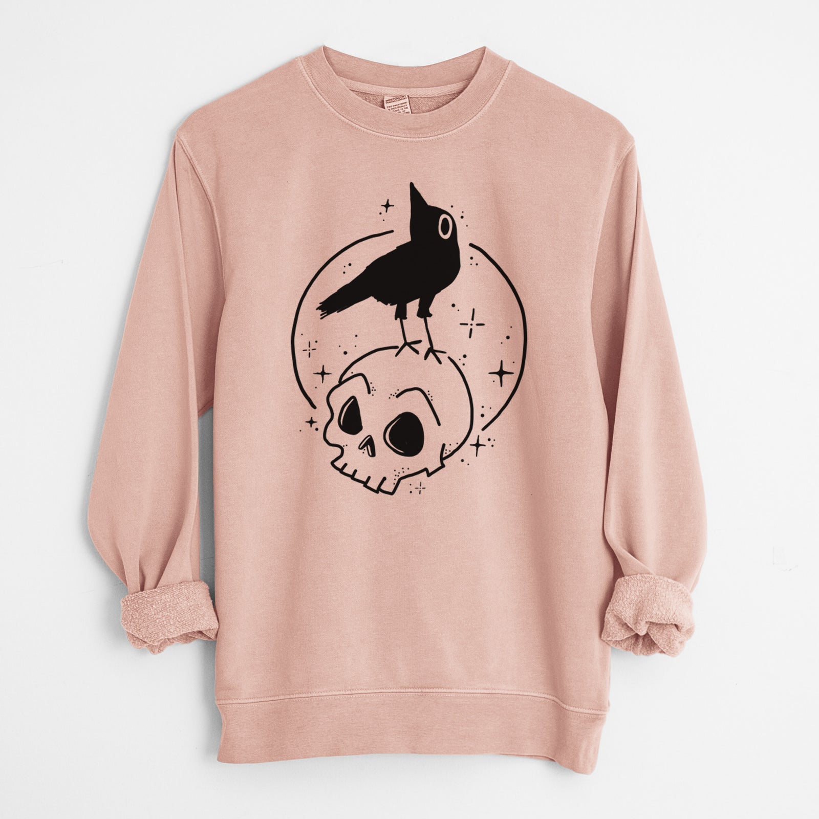 Skull Raven - Unisex Pigment Dyed Crew Sweatshirt