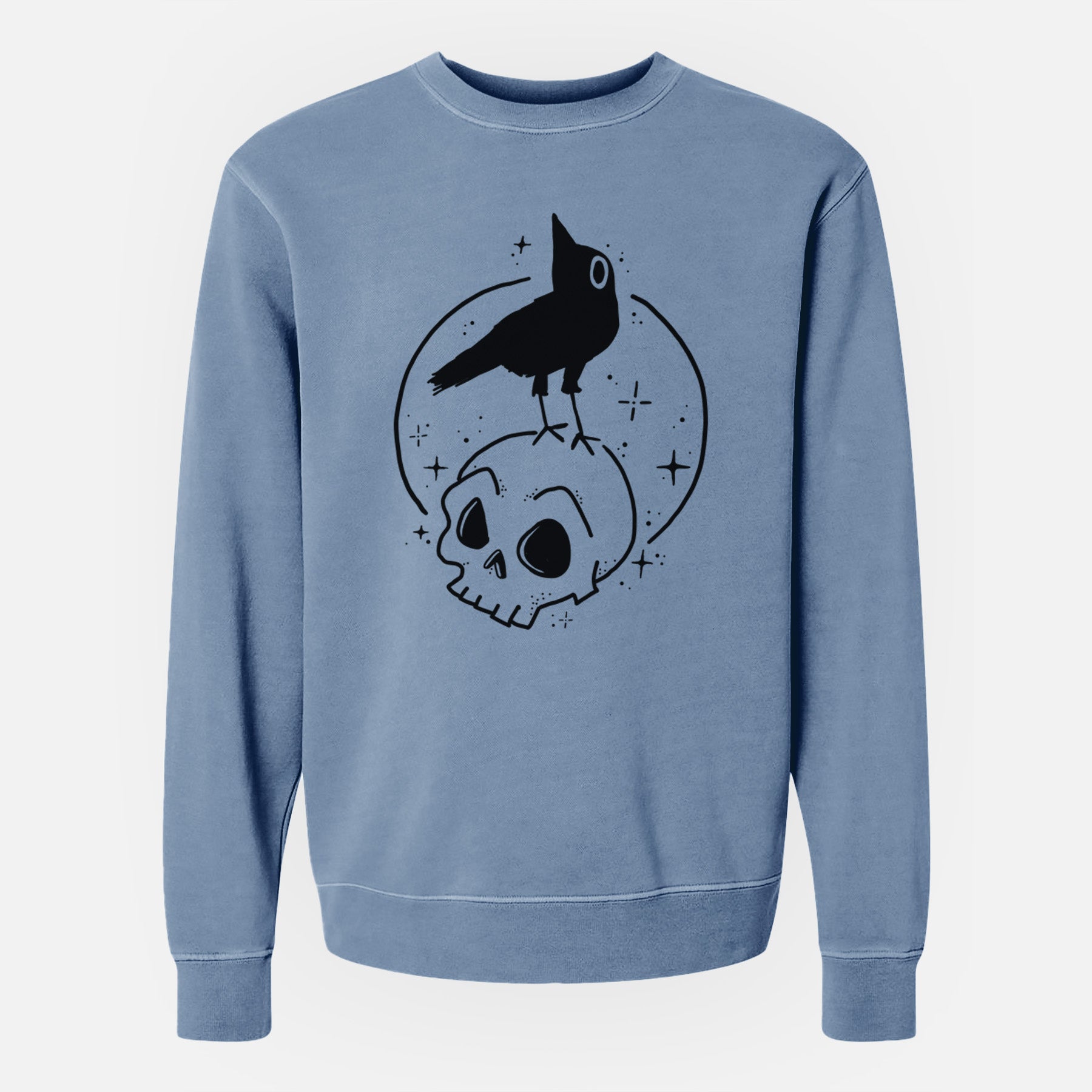 Skull Raven - Unisex Pigment Dyed Crew Sweatshirt