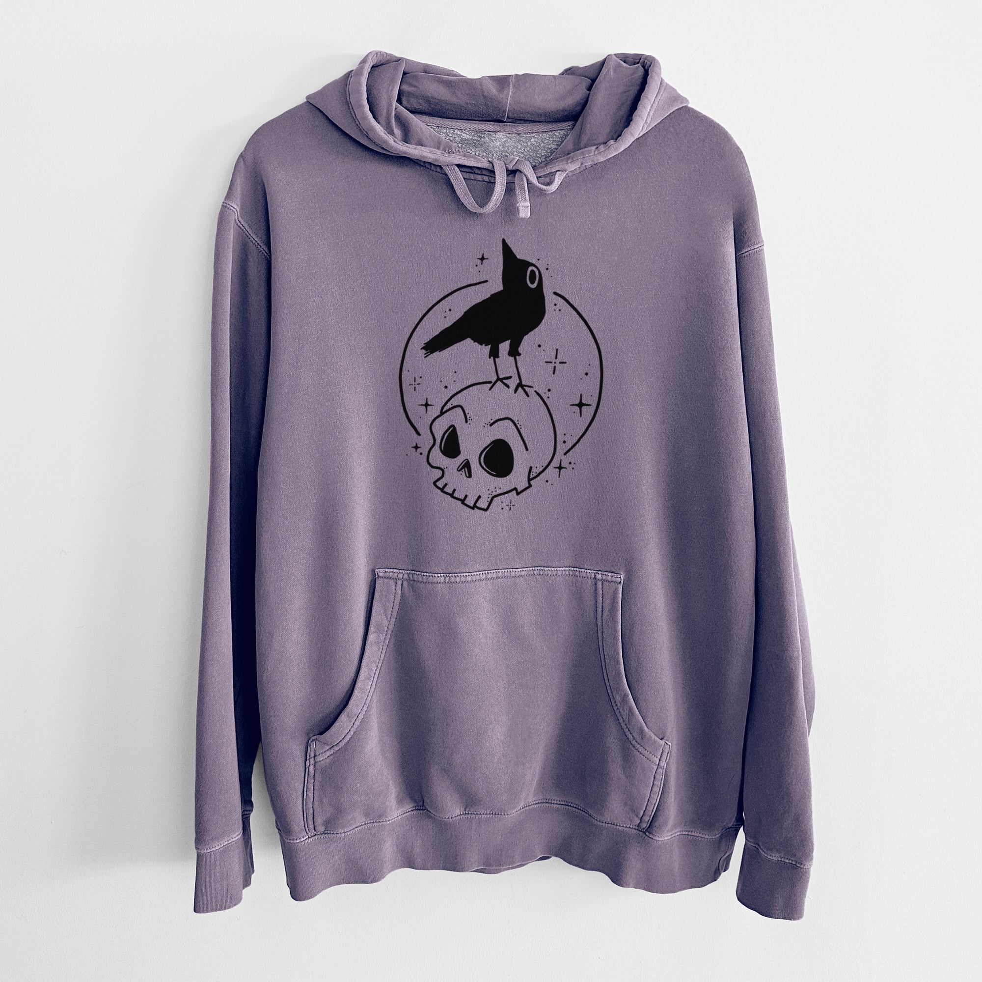 Skull Raven - Unisex Pigment Dyed Hoodie