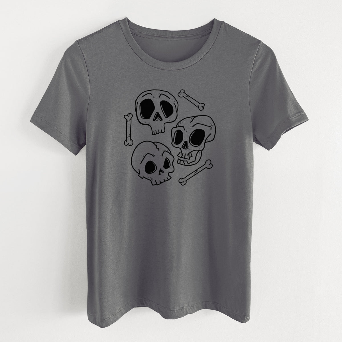 Skull Trio - Women's Lightweight Relaxed Fit 100% Cotton Crewneck