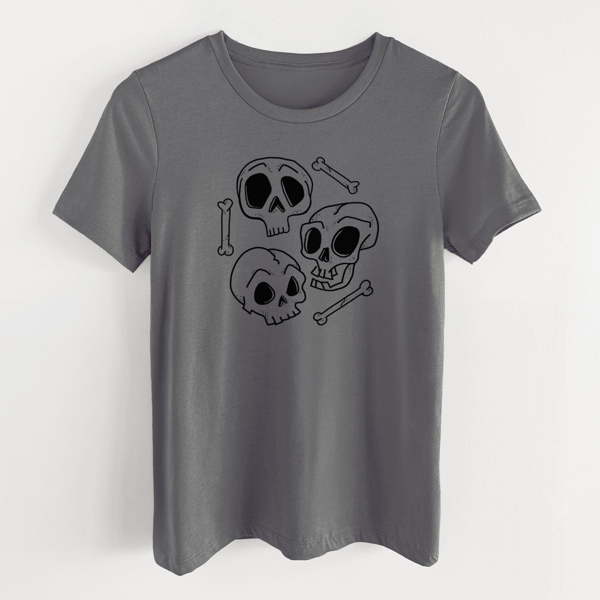 Skull Trio - Women's Lightweight Relaxed Fit 100% Cotton Crewneck
