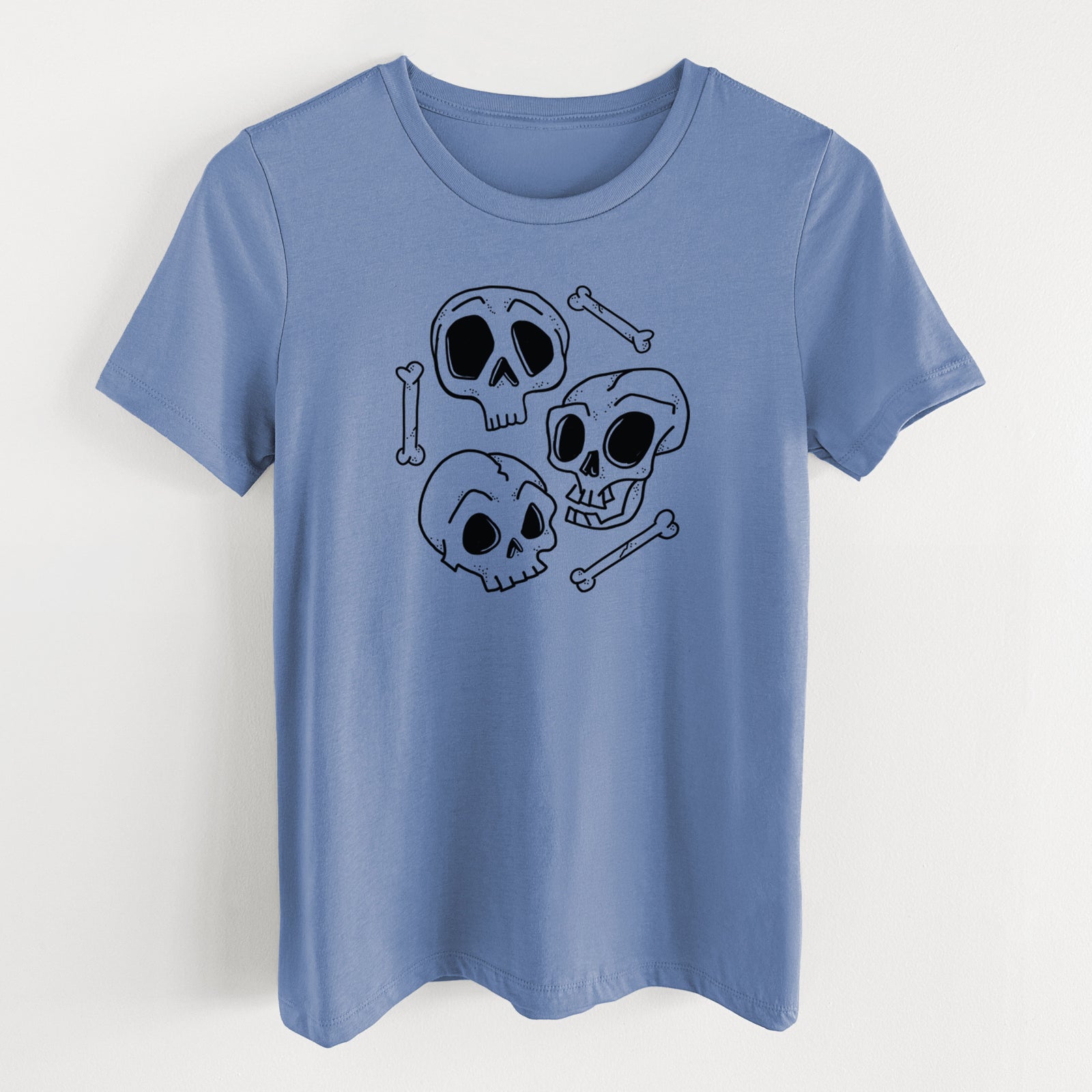 Skull Trio - Women's Lightweight Relaxed Fit 100% Cotton Crewneck