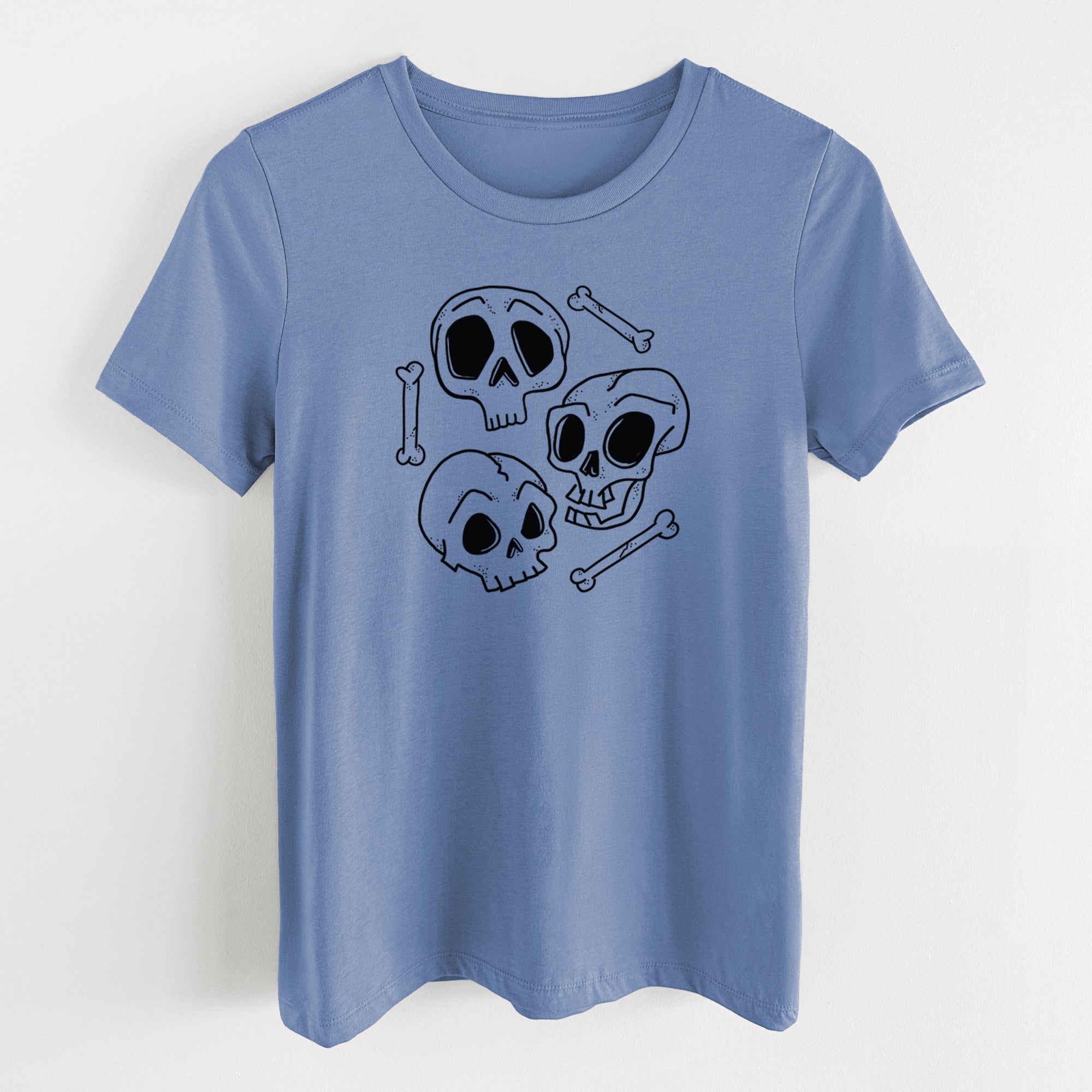 Skull Trio - Women's Lightweight Relaxed Fit 100% Cotton Crewneck