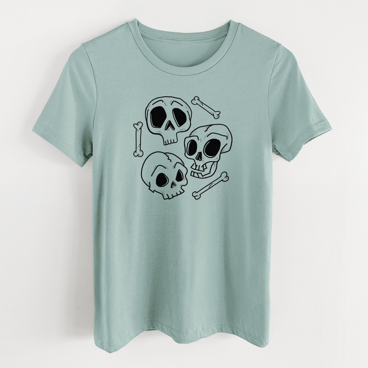 Skull Trio - Women's Lightweight Relaxed Fit 100% Cotton Crewneck