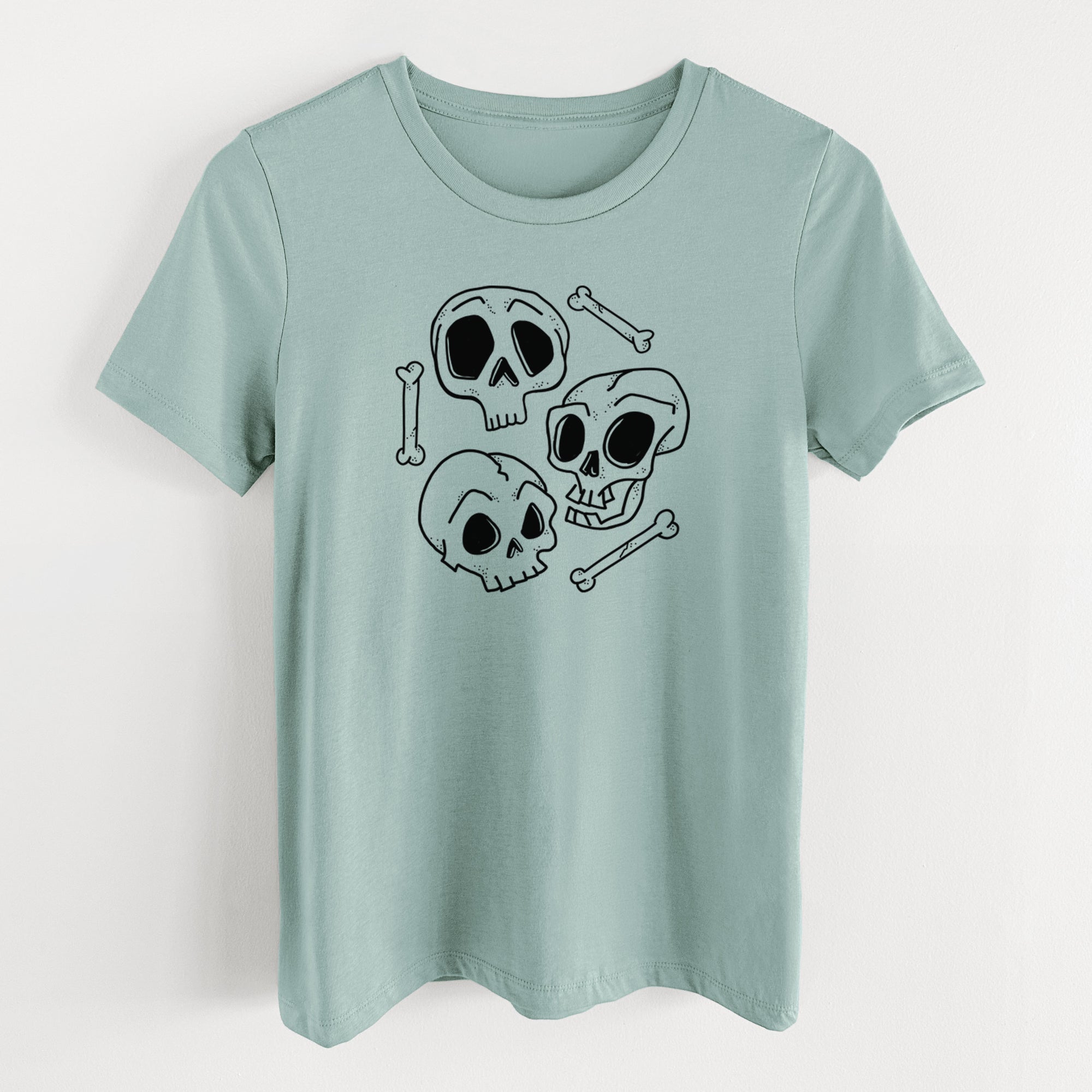 Skull Trio - Women's Lightweight Relaxed Fit 100% Cotton Crewneck