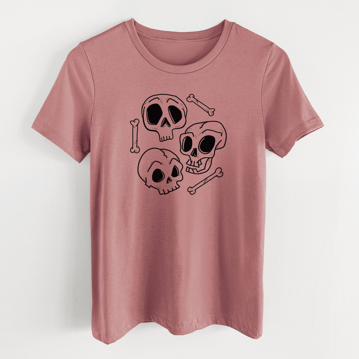 Skull Trio - Women's Lightweight Relaxed Fit 100% Cotton Crewneck