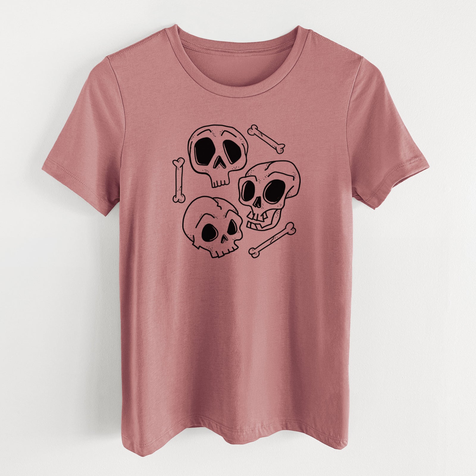 Skull Trio - Women's Lightweight Relaxed Fit 100% Cotton Crewneck