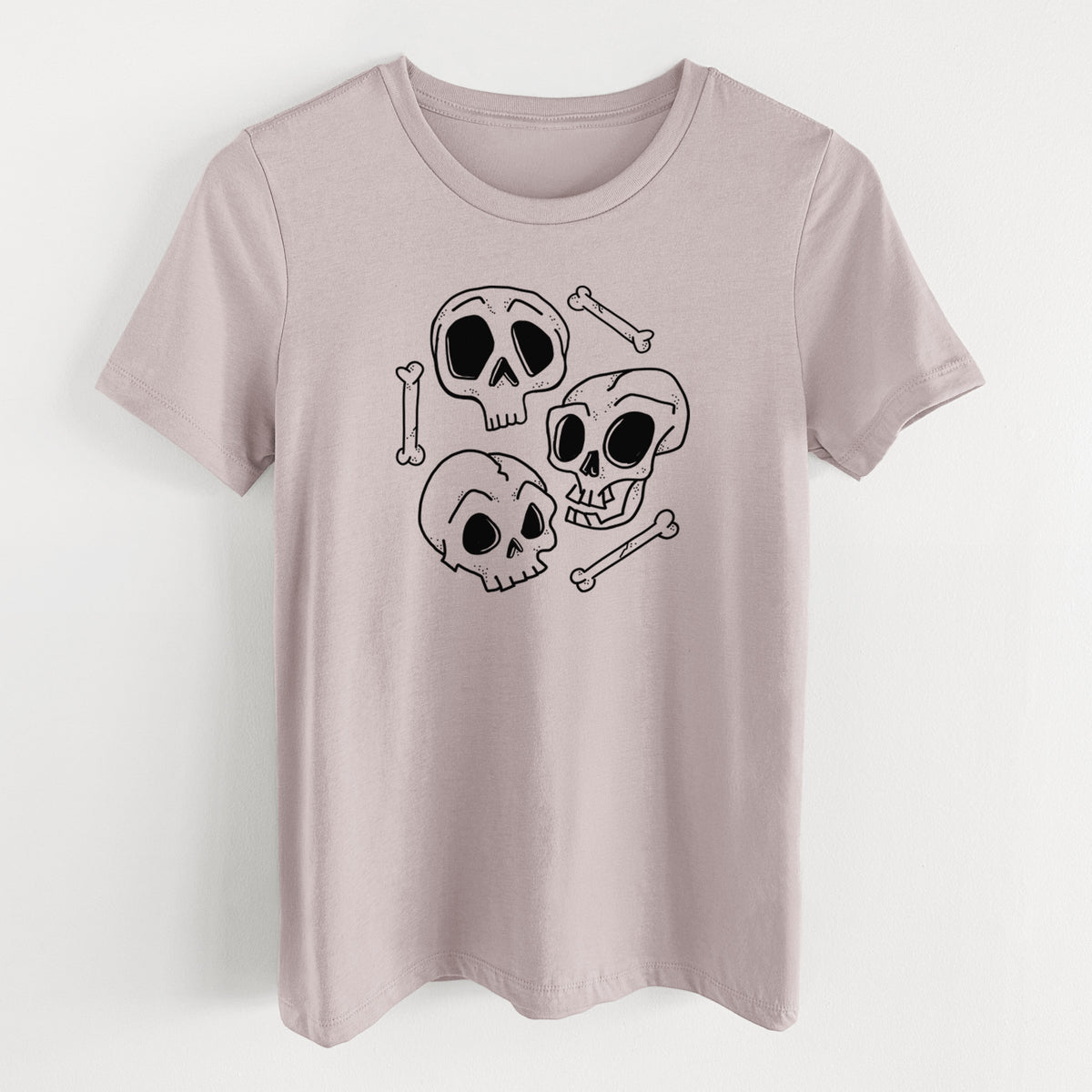 Skull Trio - Women's Lightweight Relaxed Fit 100% Cotton Crewneck