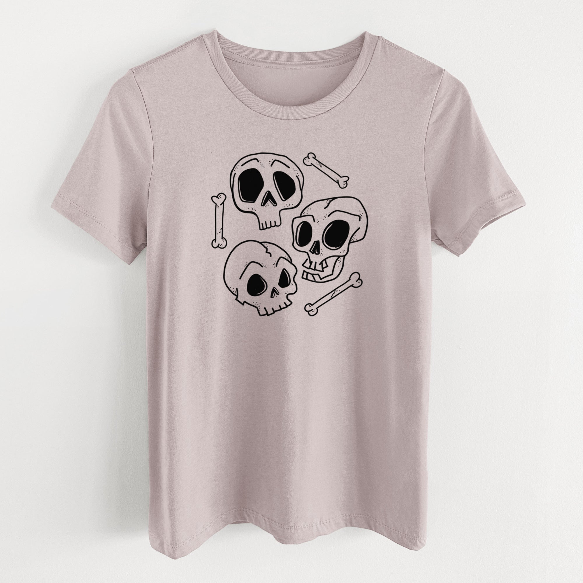 Skull Trio - Women's Lightweight Relaxed Fit 100% Cotton Crewneck
