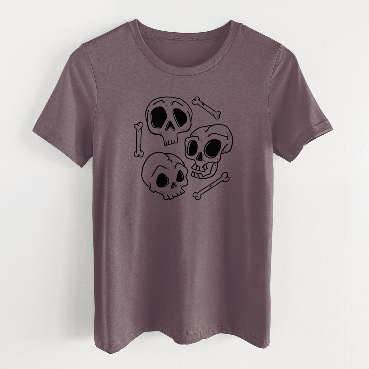 Skull Trio - Women's Lightweight Relaxed Fit 100% Cotton Crewneck