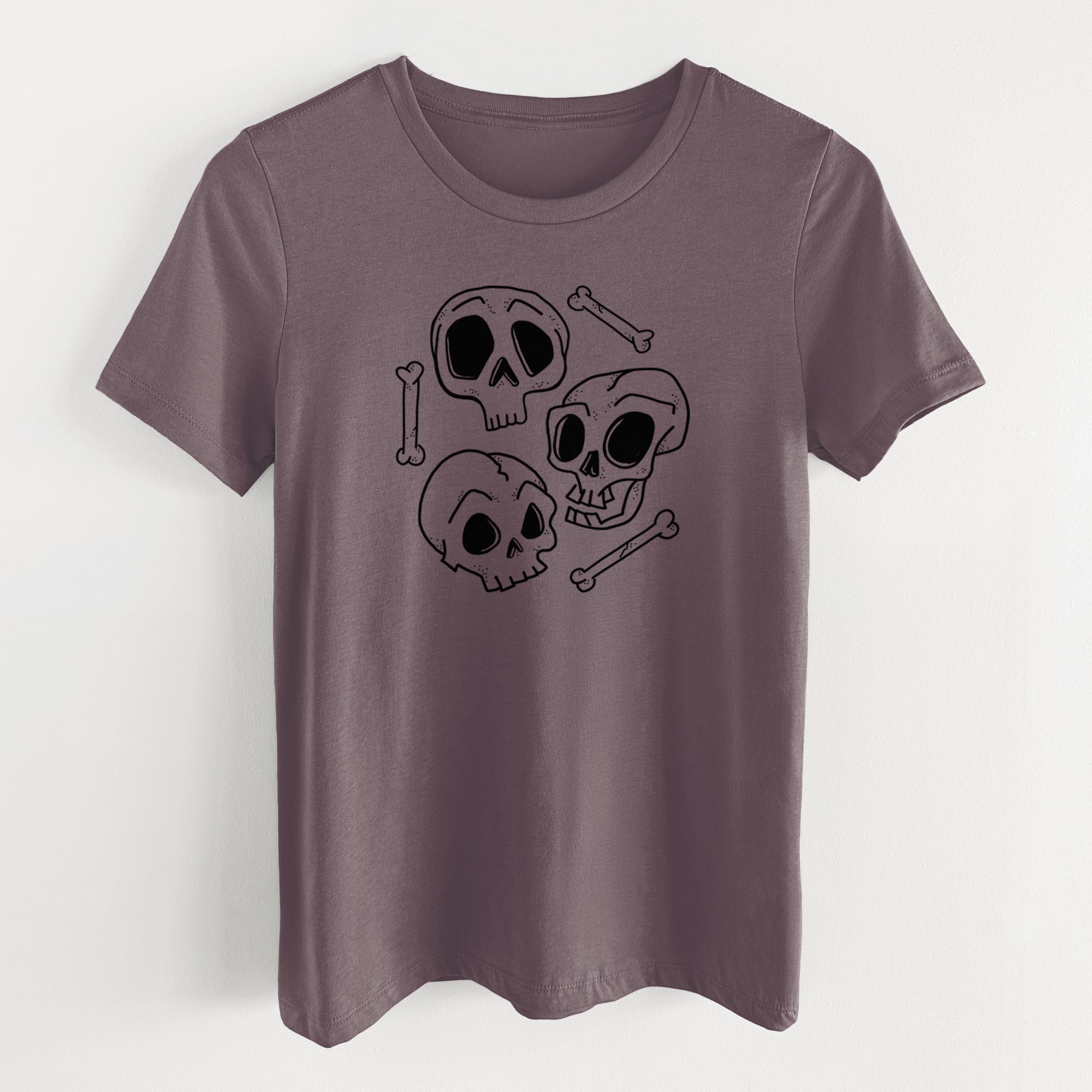 Skull Trio - Women's Lightweight Relaxed Fit 100% Cotton Crewneck