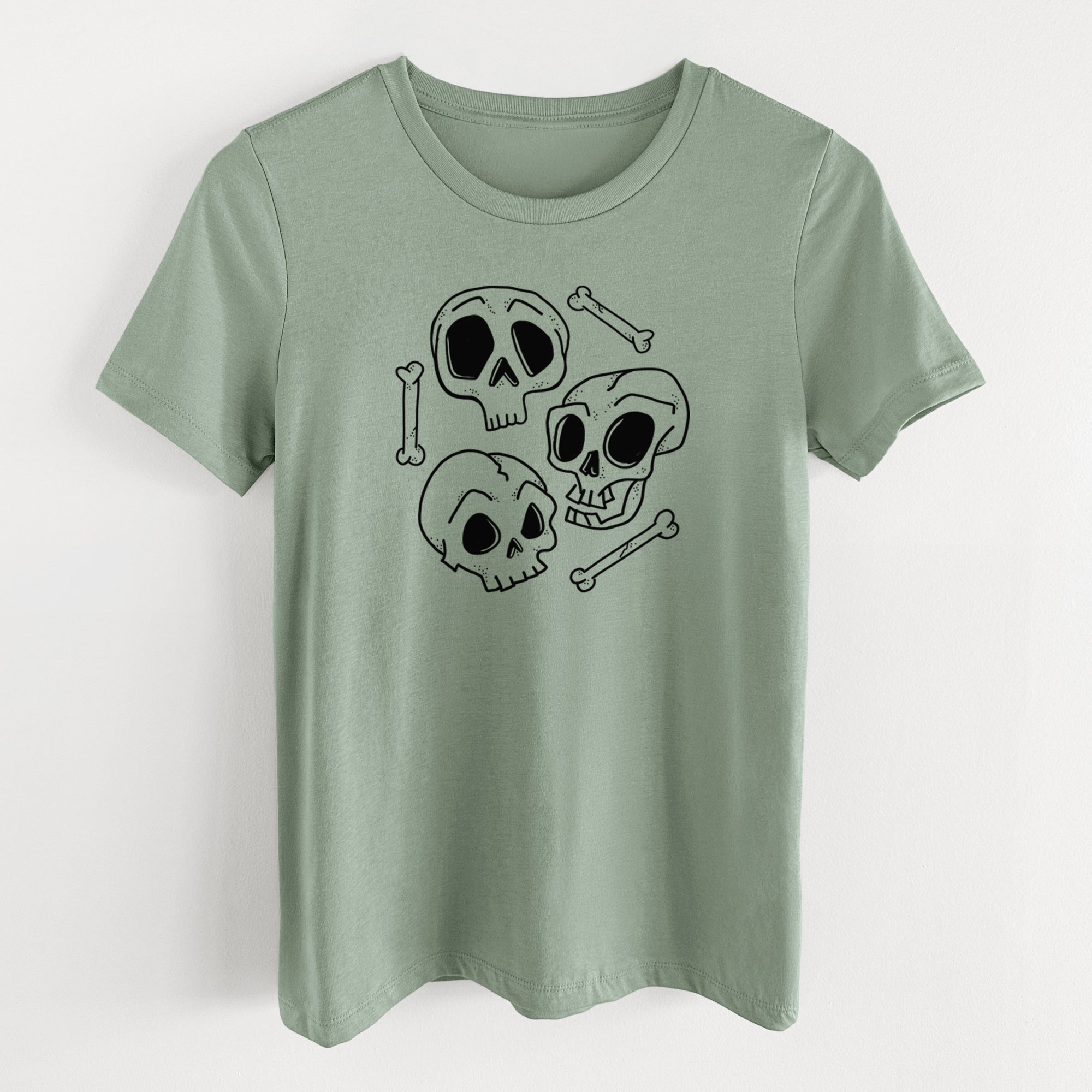 Skull Trio - Women's Lightweight Relaxed Fit 100% Cotton Crewneck