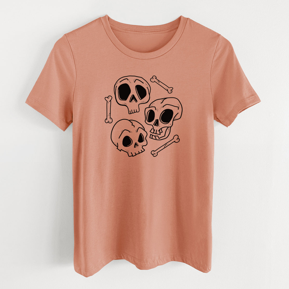 Skull Trio - Women's Lightweight Relaxed Fit 100% Cotton Crewneck
