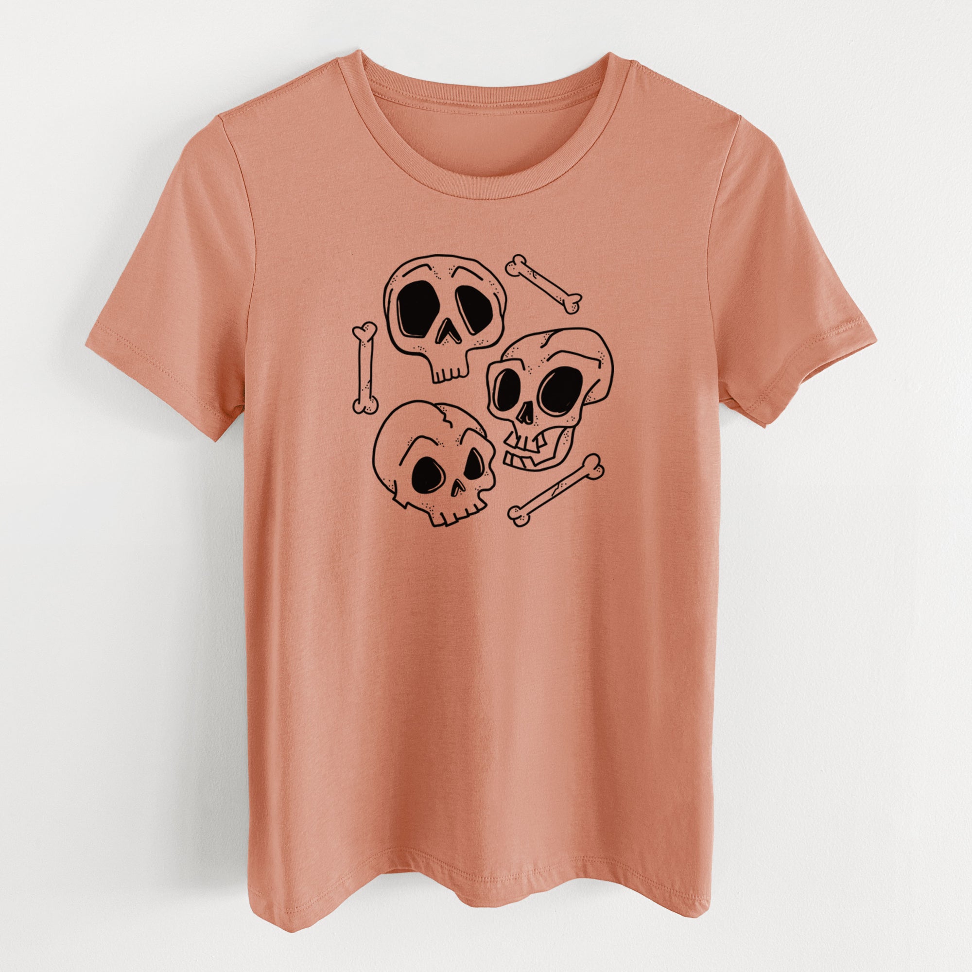 Skull Trio - Women's Lightweight Relaxed Fit 100% Cotton Crewneck