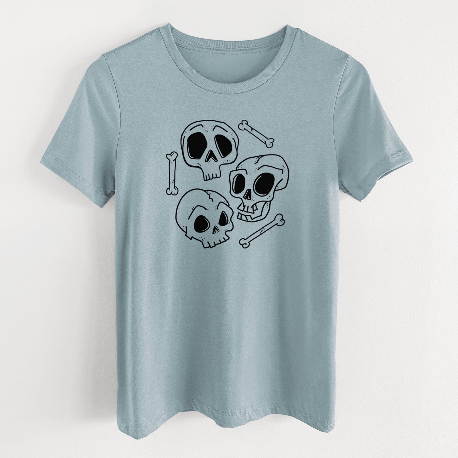 Skull Trio - Women's Lightweight Relaxed Fit 100% Cotton Crewneck