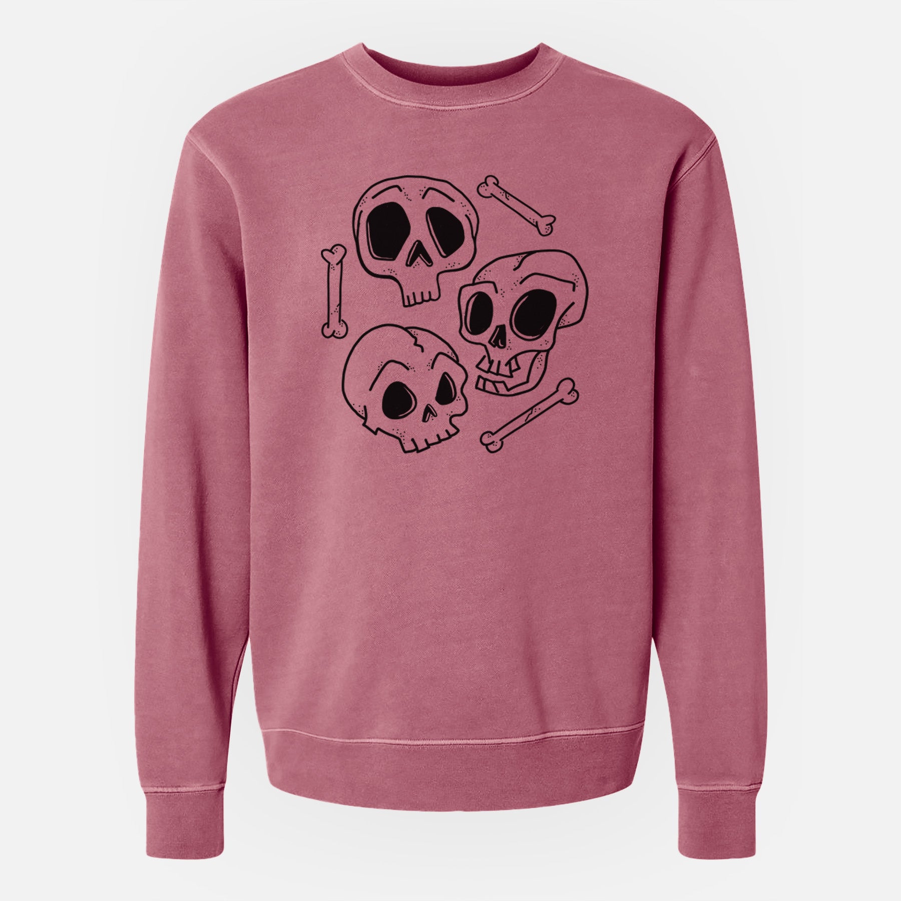 Skull Trio - Unisex Pigment Dyed Crew Sweatshirt