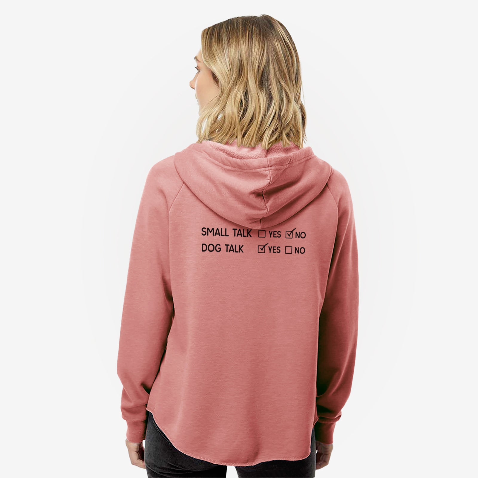 Small Talk No - Dog Talk Yes - Women's Cali Wave Zip-Up Sweatshirt