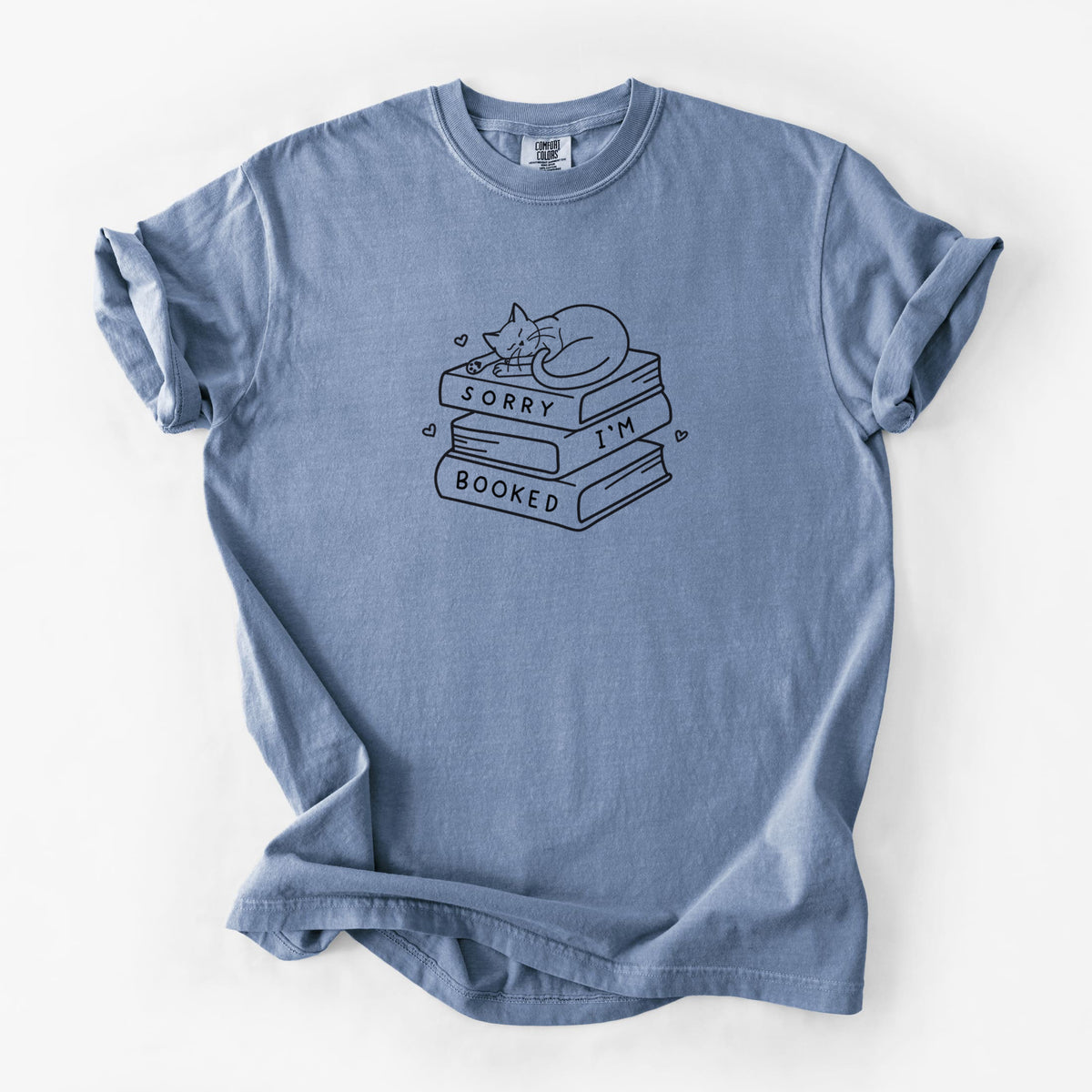 Sorry, I'm Booked - Unisex Comfort Colors Garment-Dyed Heavyweight T-shirt in Blue Jean