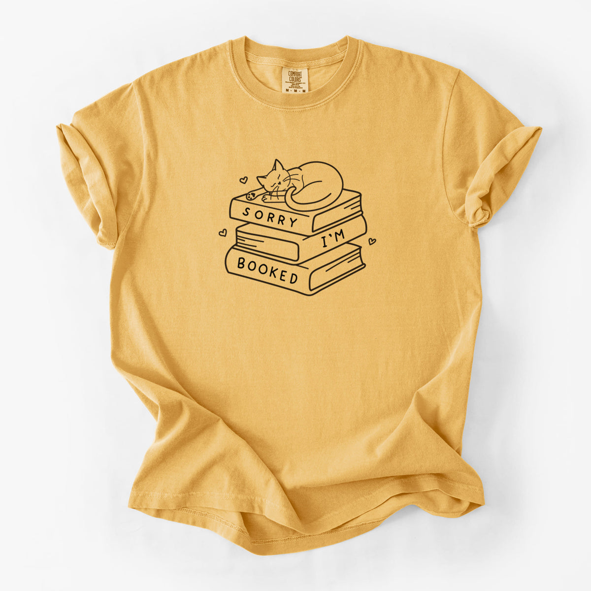 Sorry, I'm Booked - Unisex Comfort Colors Garment-Dyed Heavyweight T-shirt in Golden Wheat