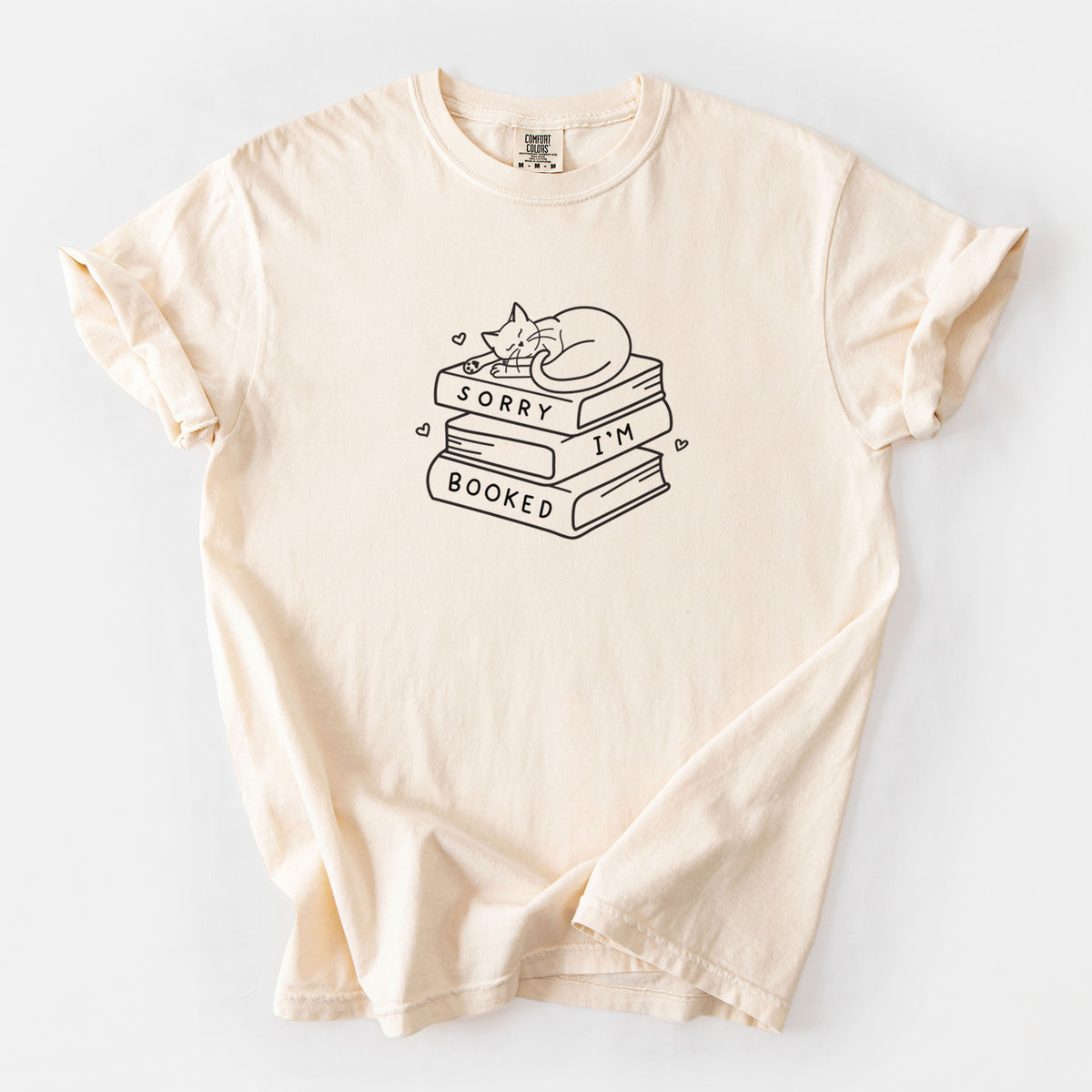 Sorry, I'm Booked - Unisex Comfort Colors Garment-Dyed Heavyweight T-shirt in Ivory