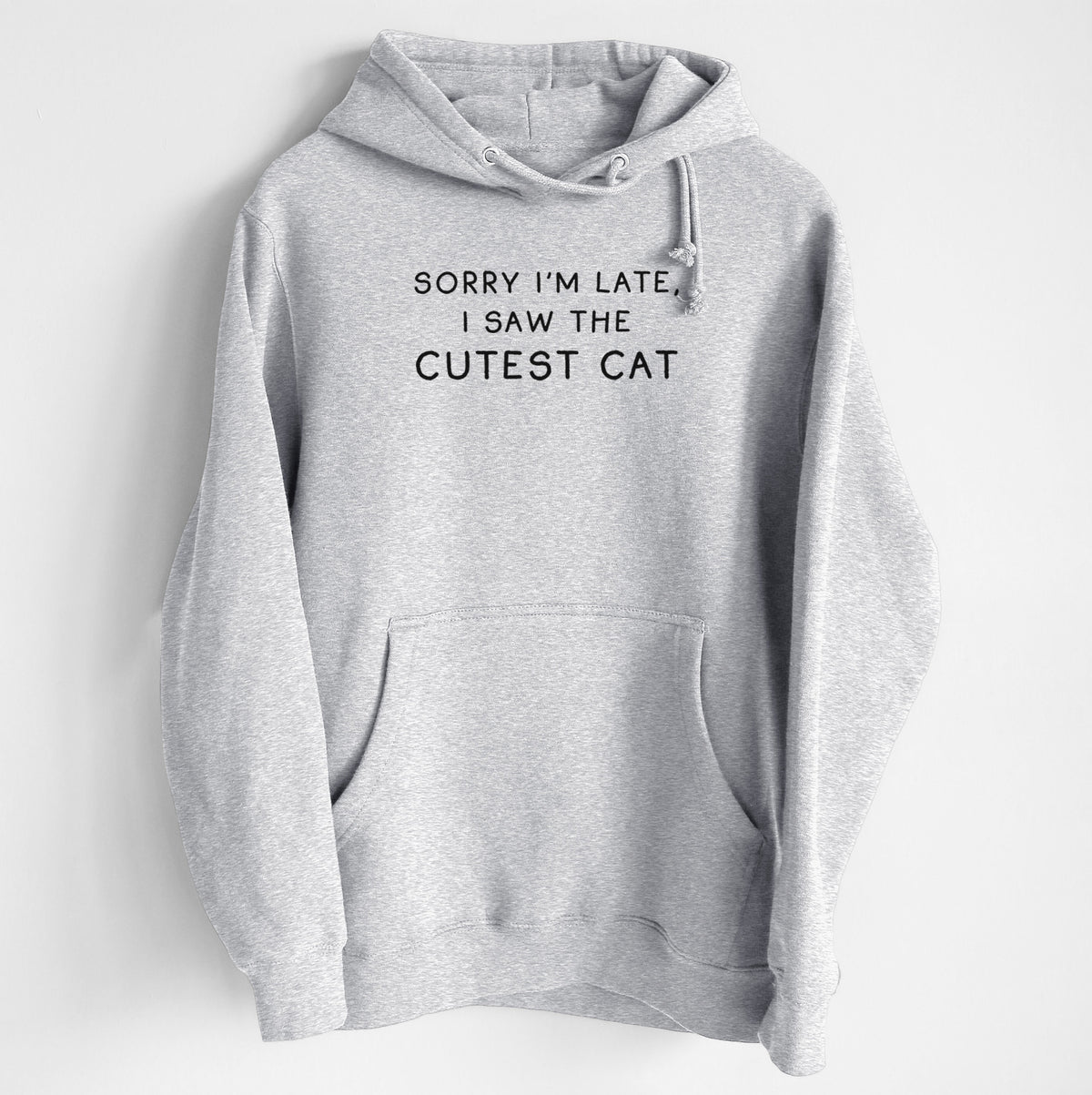 Sorry I'm Late, I Saw the Cutest Cat - Heavyweight Fleece Hoodie