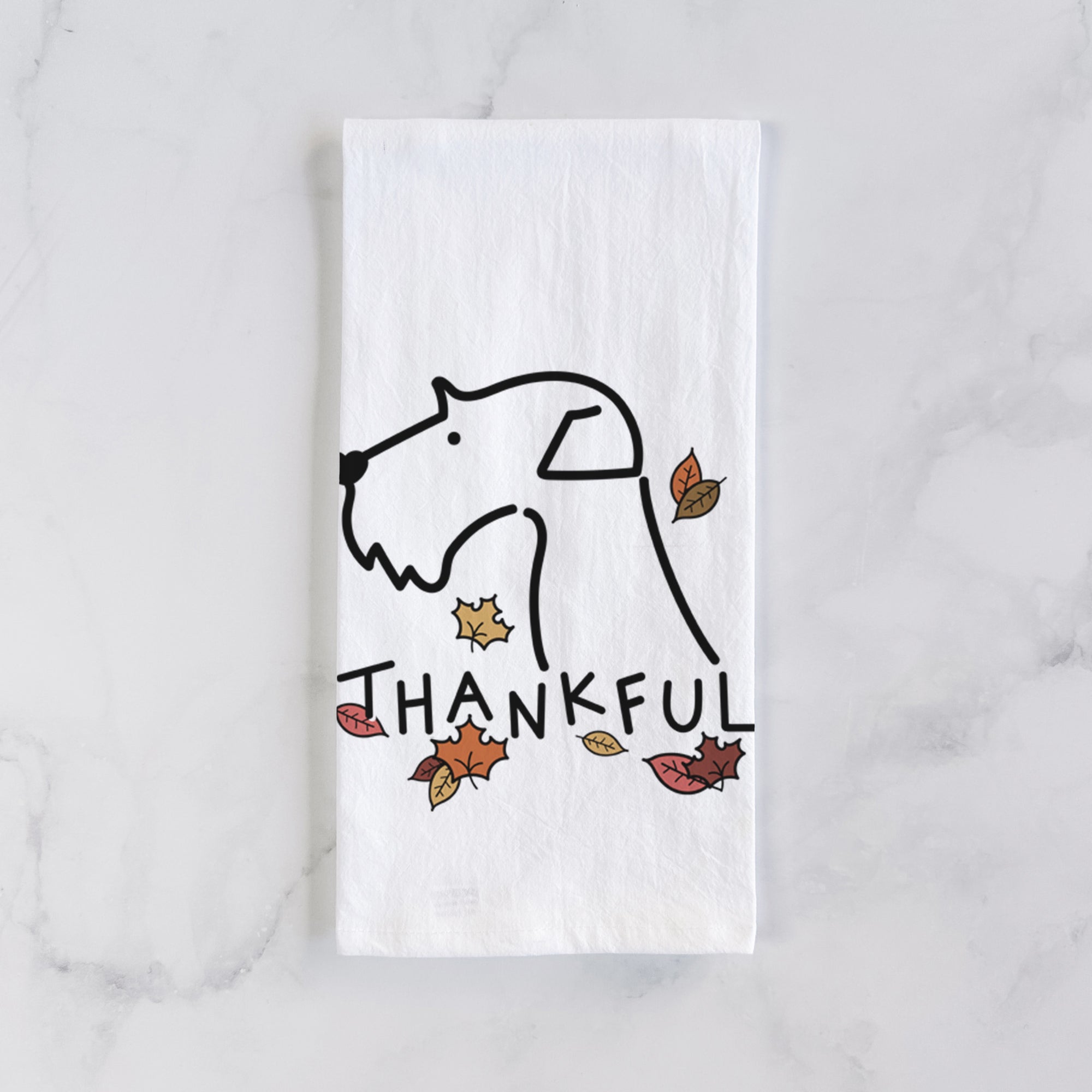 Thankful Airedale Terrier - Tea Towel