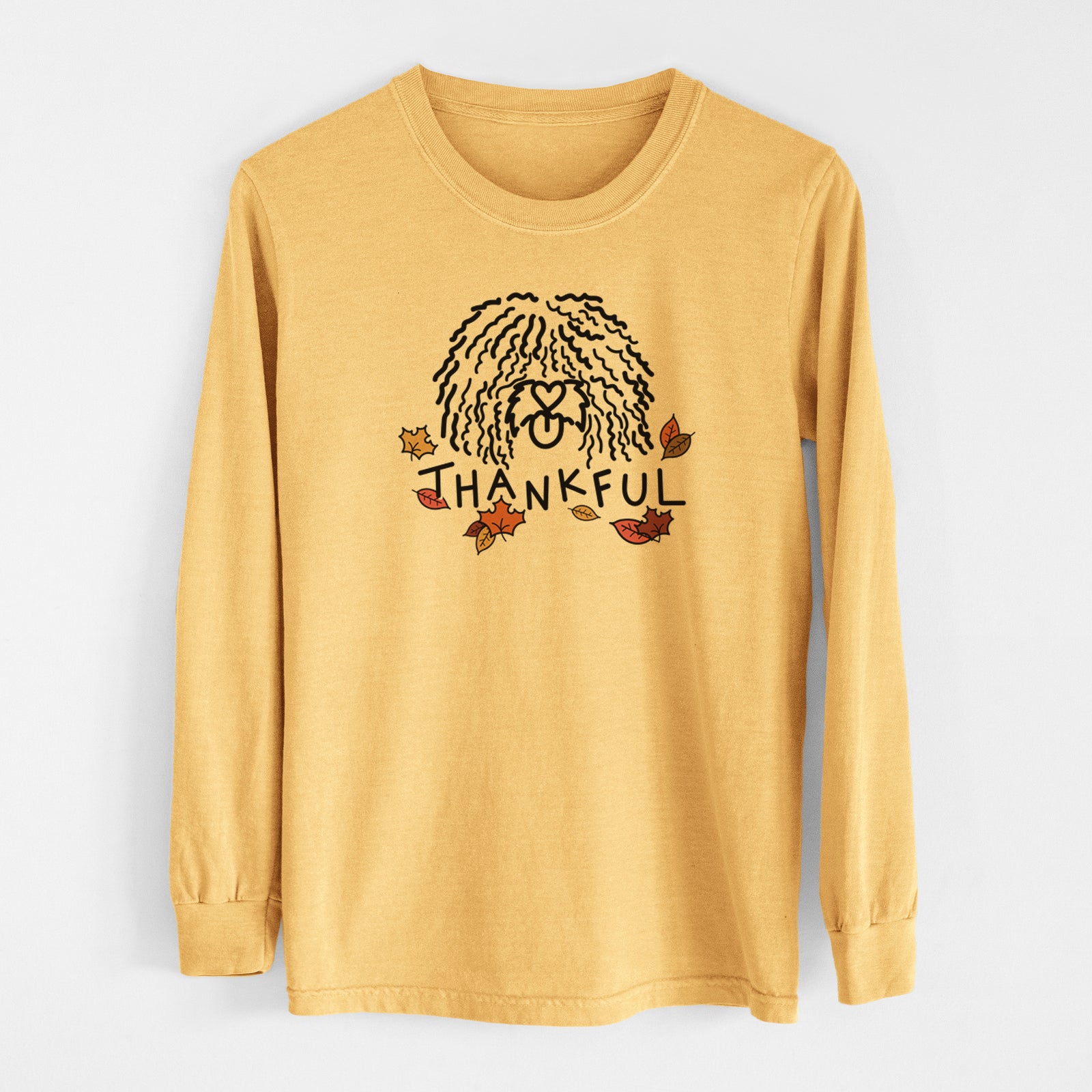 Thankful Spanish Water Dog - Alba - Men's Heavyweight 100% Cotton Long Sleeve