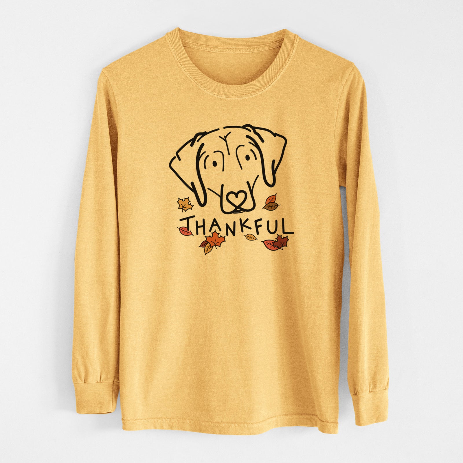 Thankful Beagle - Aly - Men's Heavyweight 100% Cotton Long Sleeve