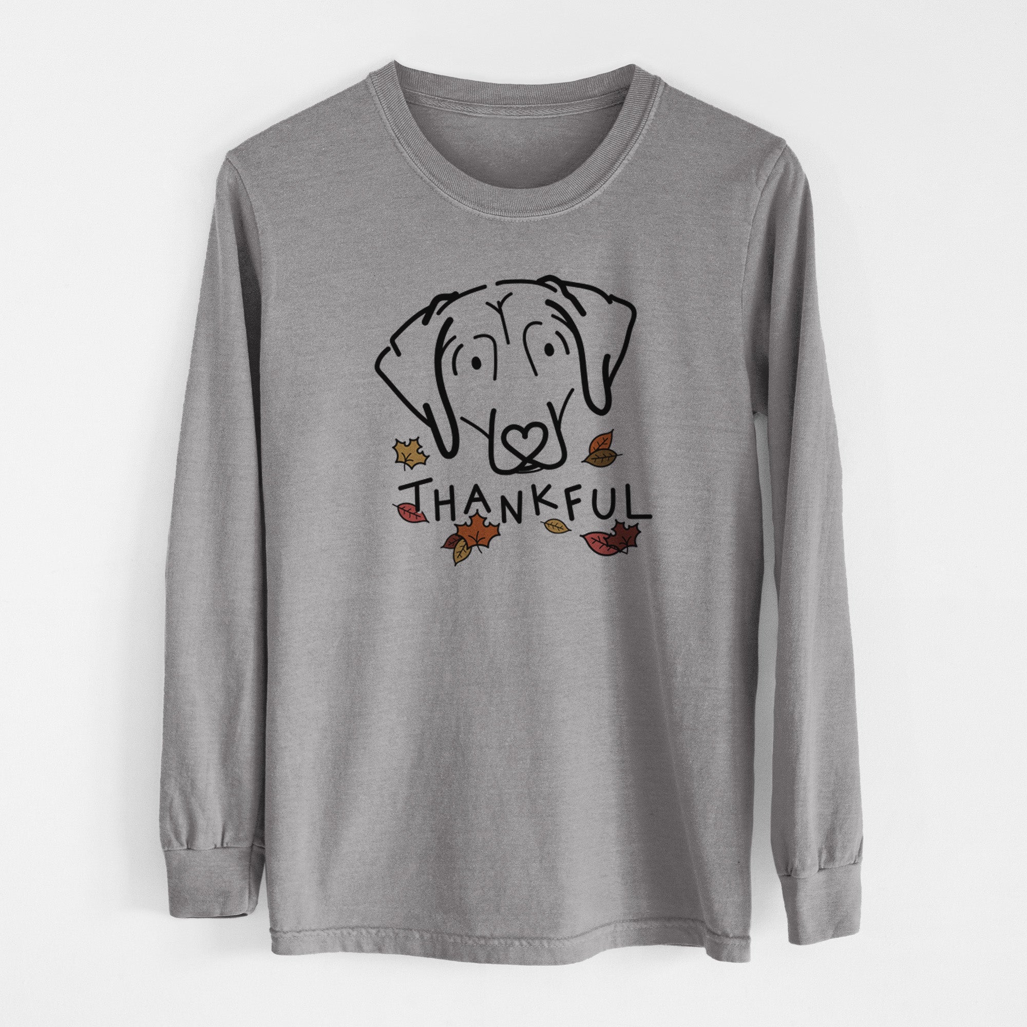 Thankful Beagle - Aly - Men's Heavyweight 100% Cotton Long Sleeve