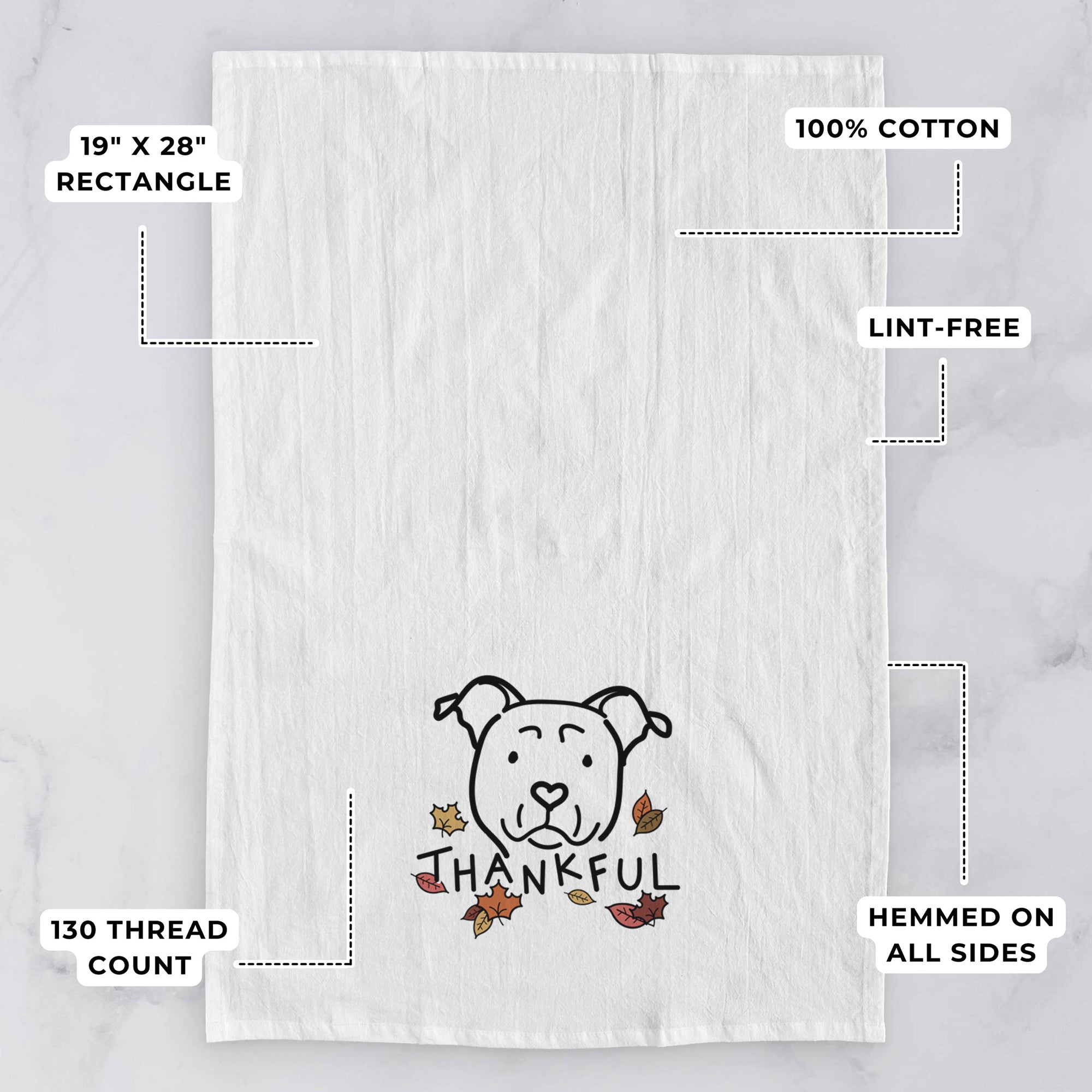 Thankful American Staffordshire Terrier - Tea Towel