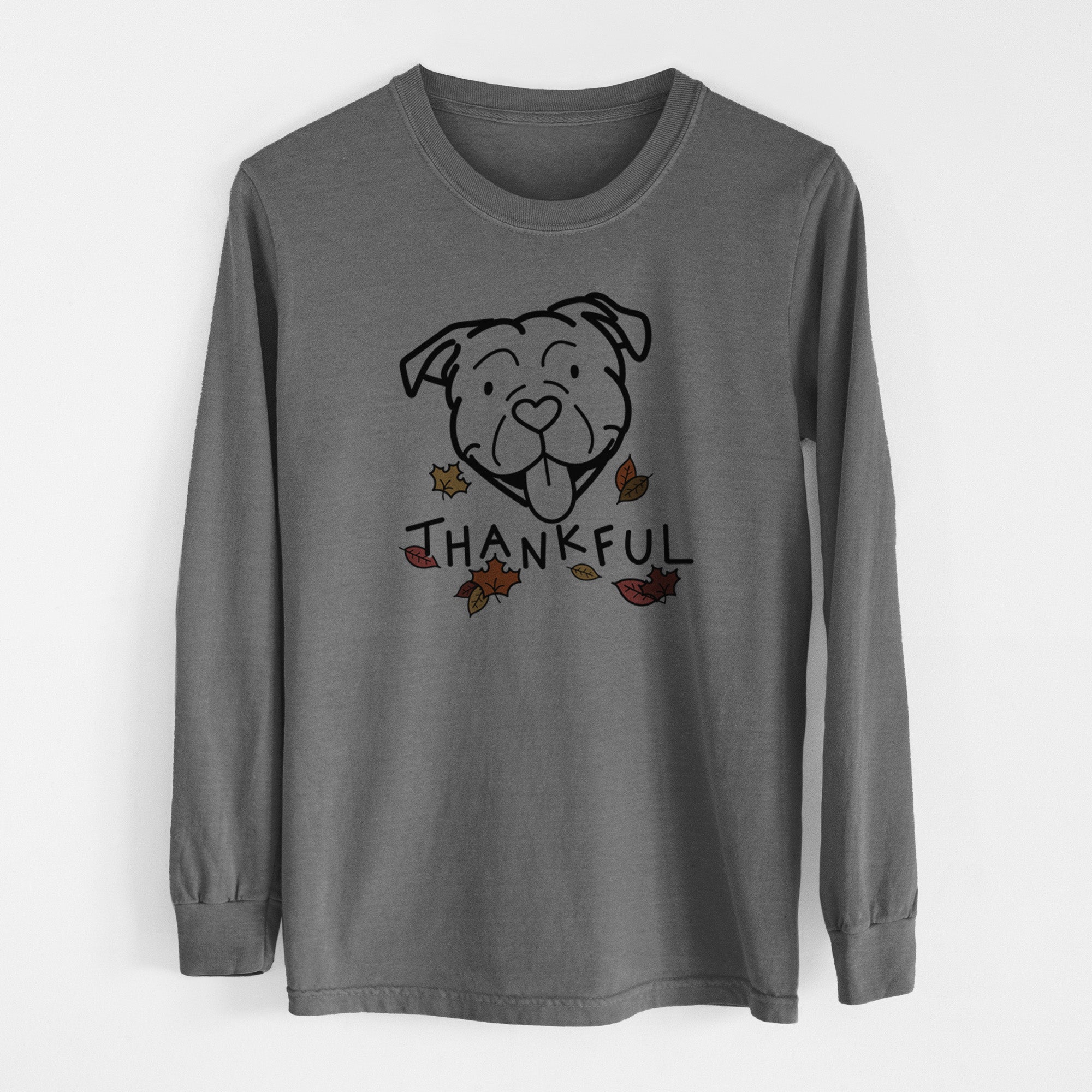 Thankful American Bulldog - Men's Heavyweight 100% Cotton Long Sleeve