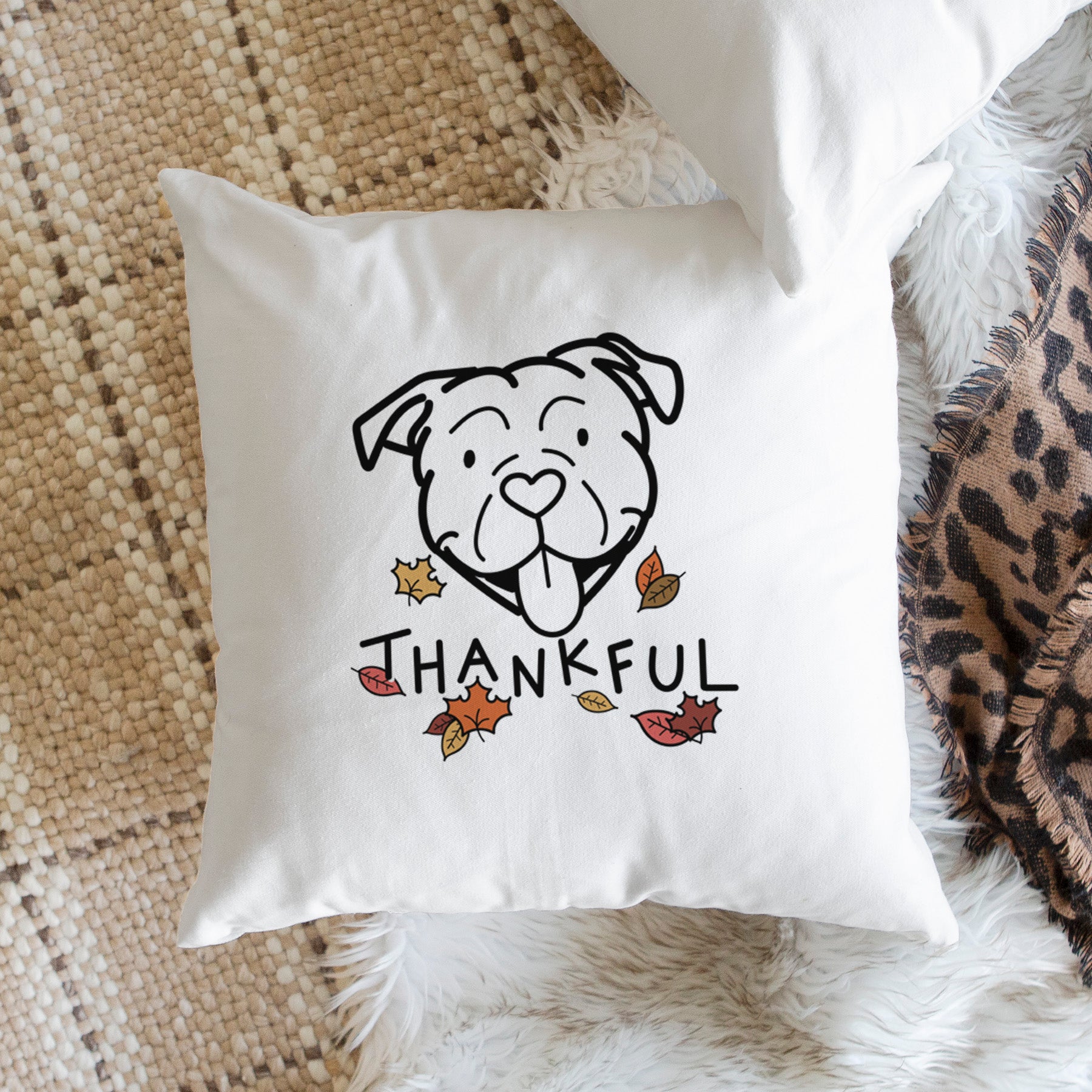 Love Always American Bulldog - Throw Pillow Cover