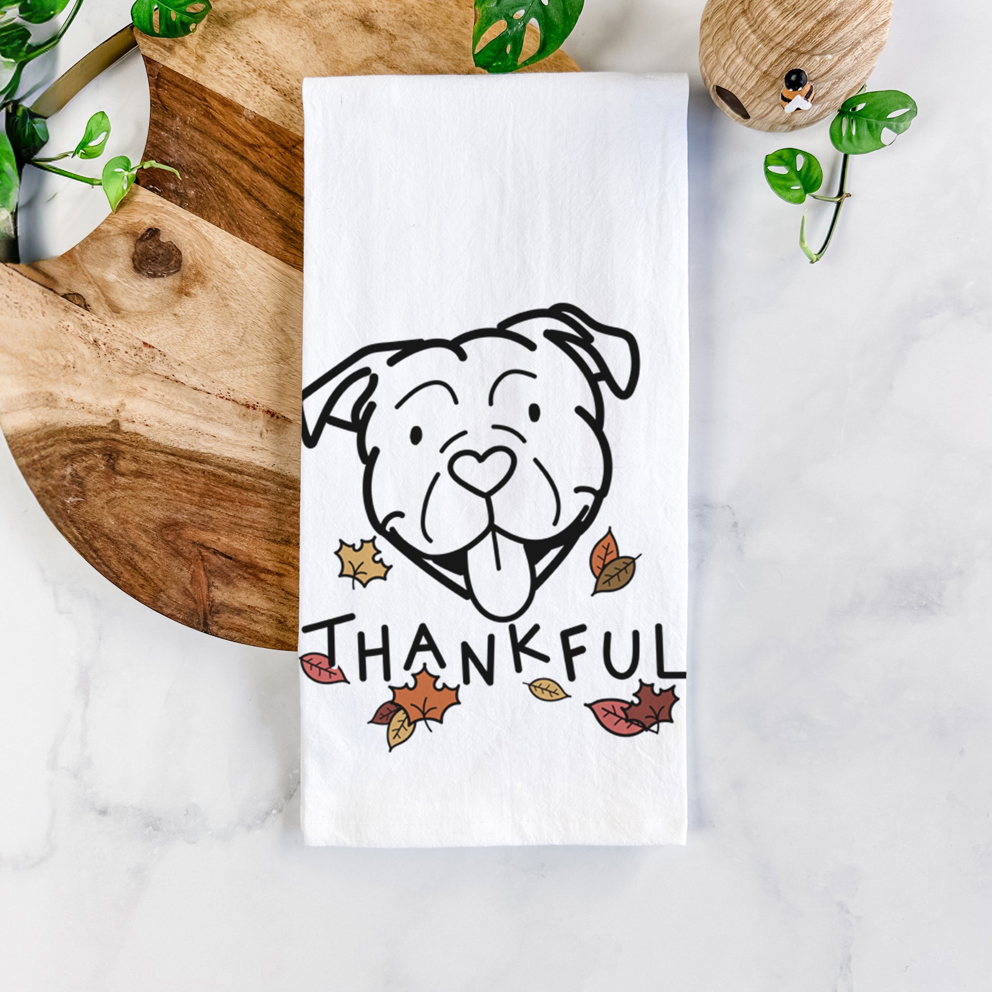 Thankful American Bulldog - Tea Towel