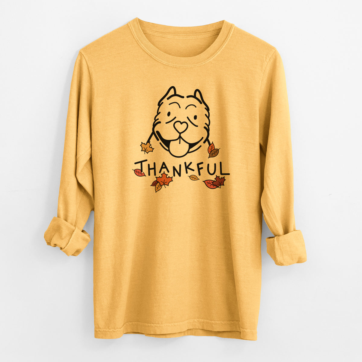 Thankful American Bully - Men's Heavyweight 100% Cotton Long Sleeve
