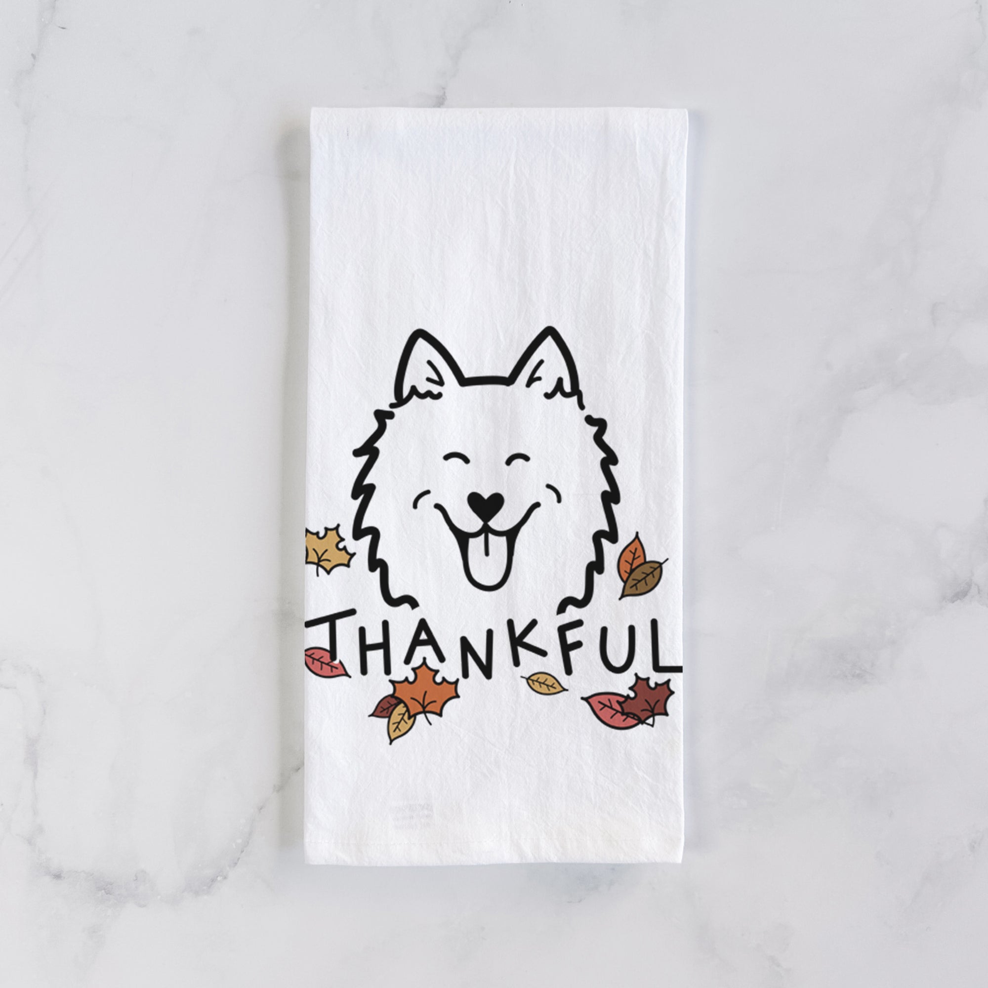 Thankful American Eskimo - Tea Towel